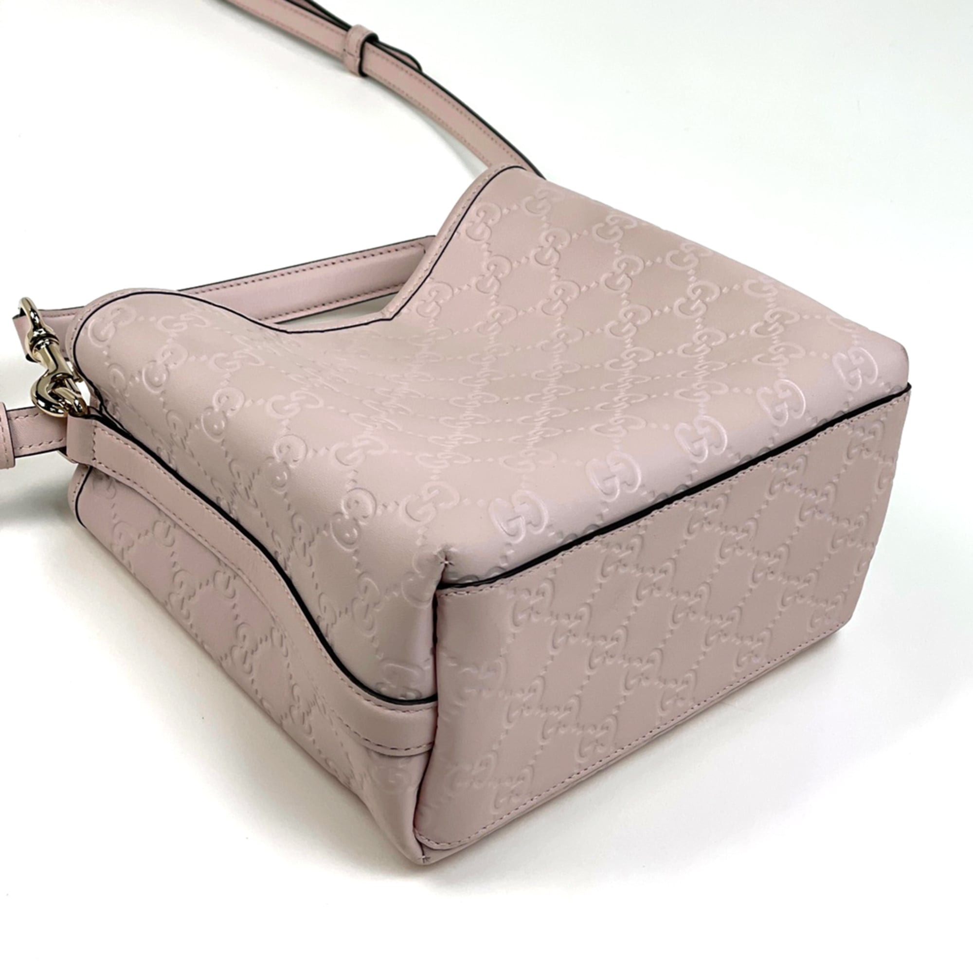 Gucci Pink Leather Handbag Shoulder Bag (Pre-Owned)