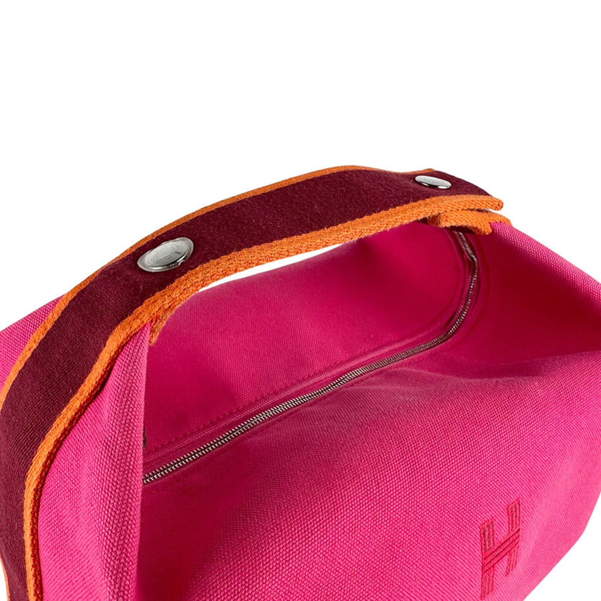 Hermes Pink Canvas Handbag Pouch (Pre-Owned)