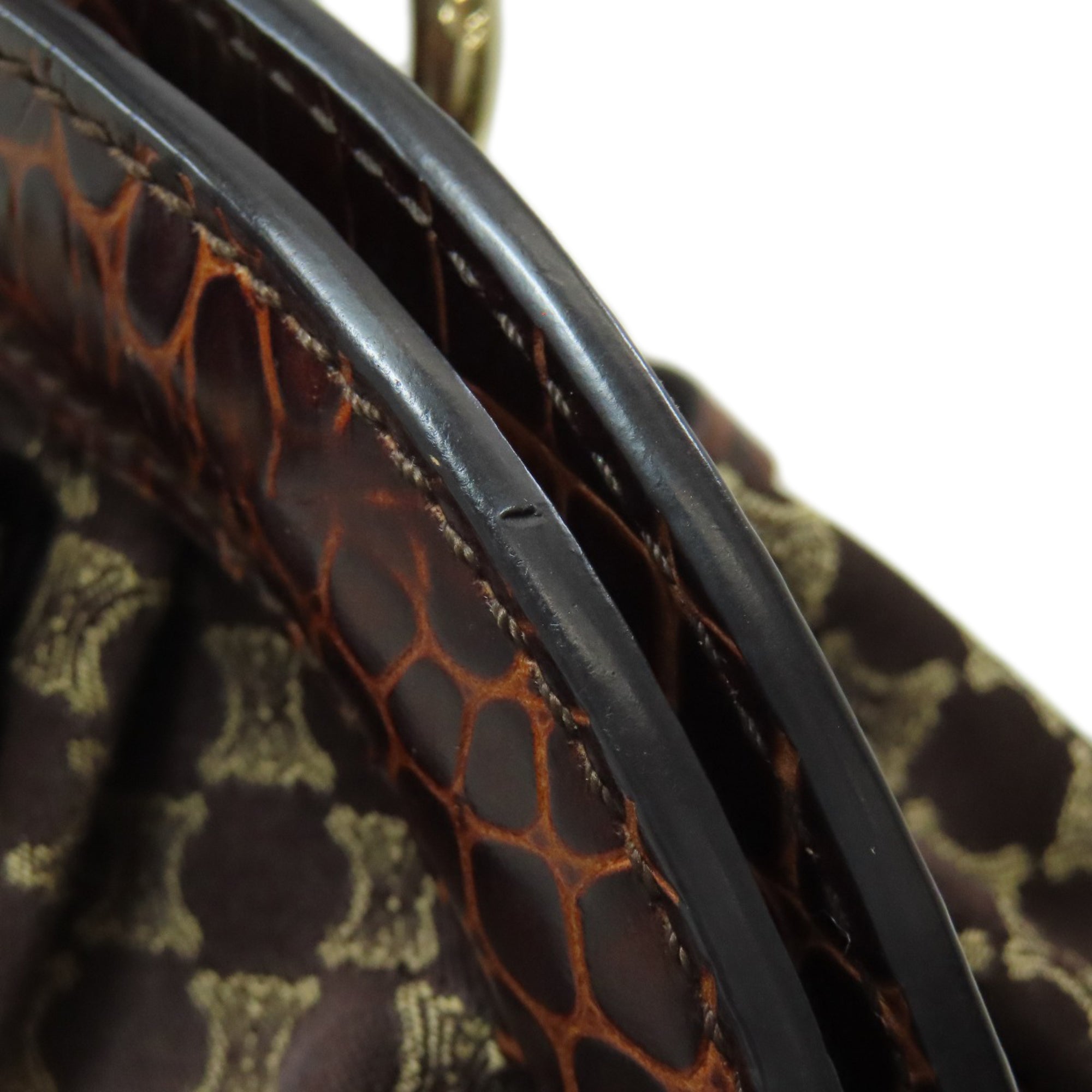 Celine Brown Canvas Handbag (Pre-Owned)
