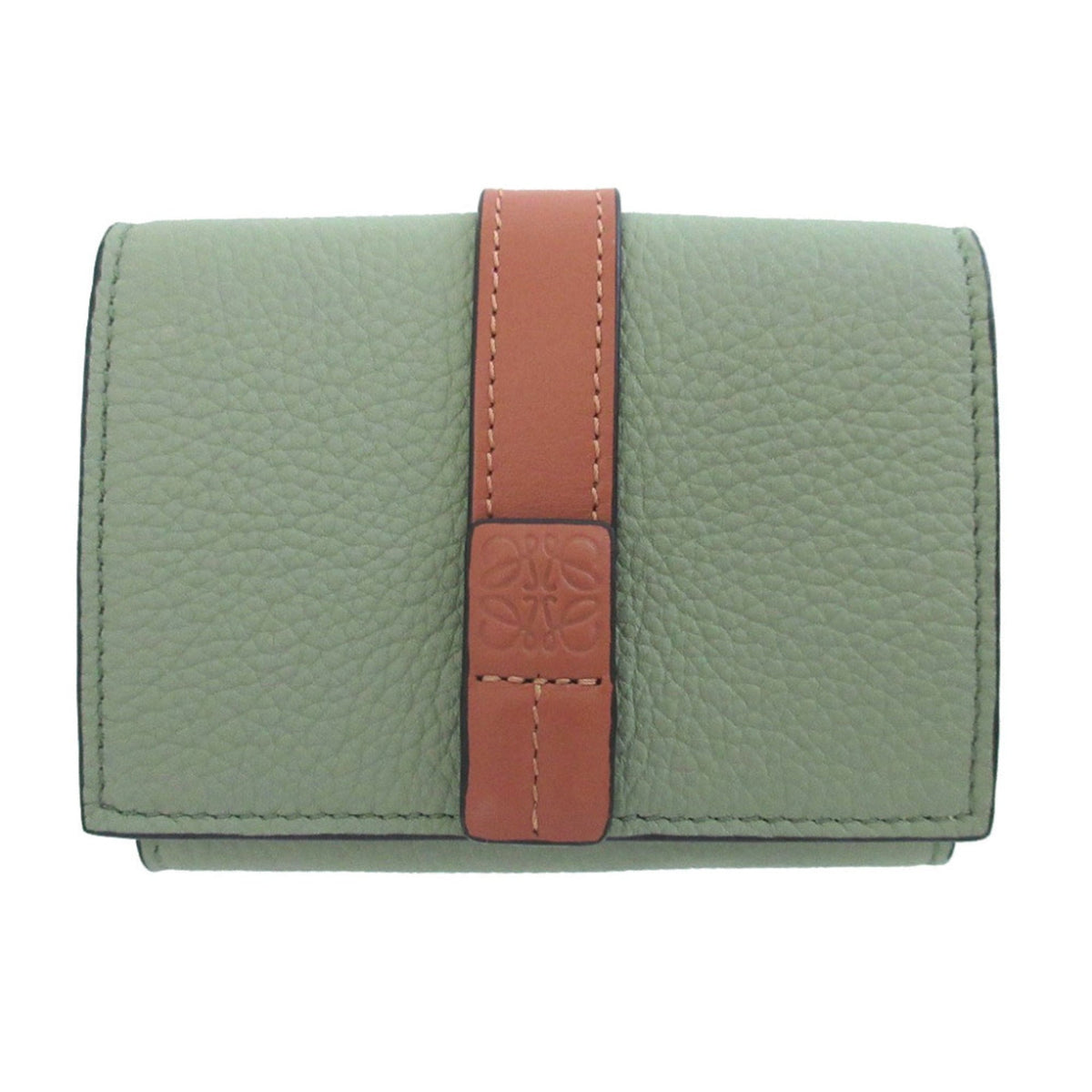Loewe Green Leather Wallet (Tri-Fold) (Pre-Owned)
