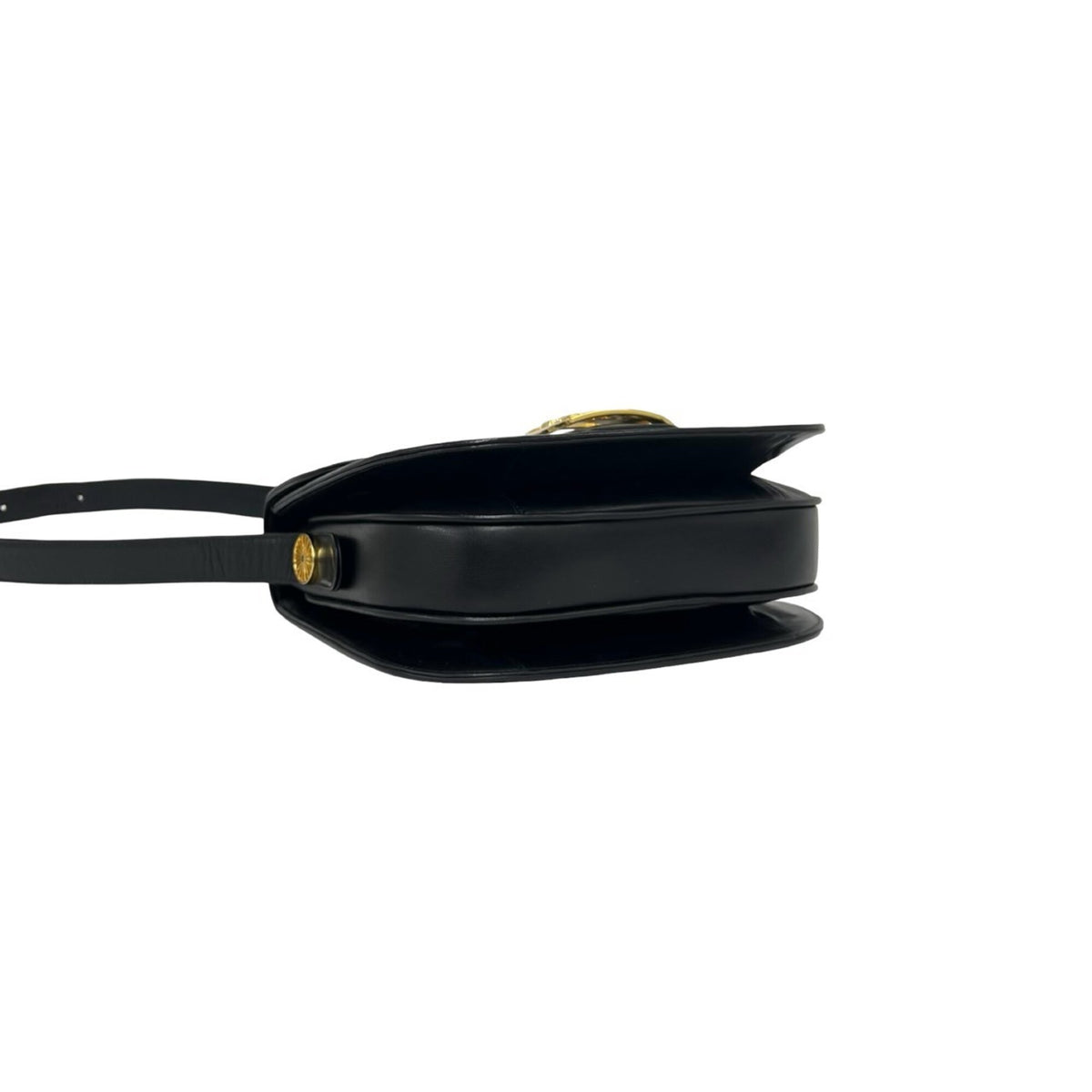Celine Black Canvas Leather Pochette Shoulder Bag (Pre-Owned)