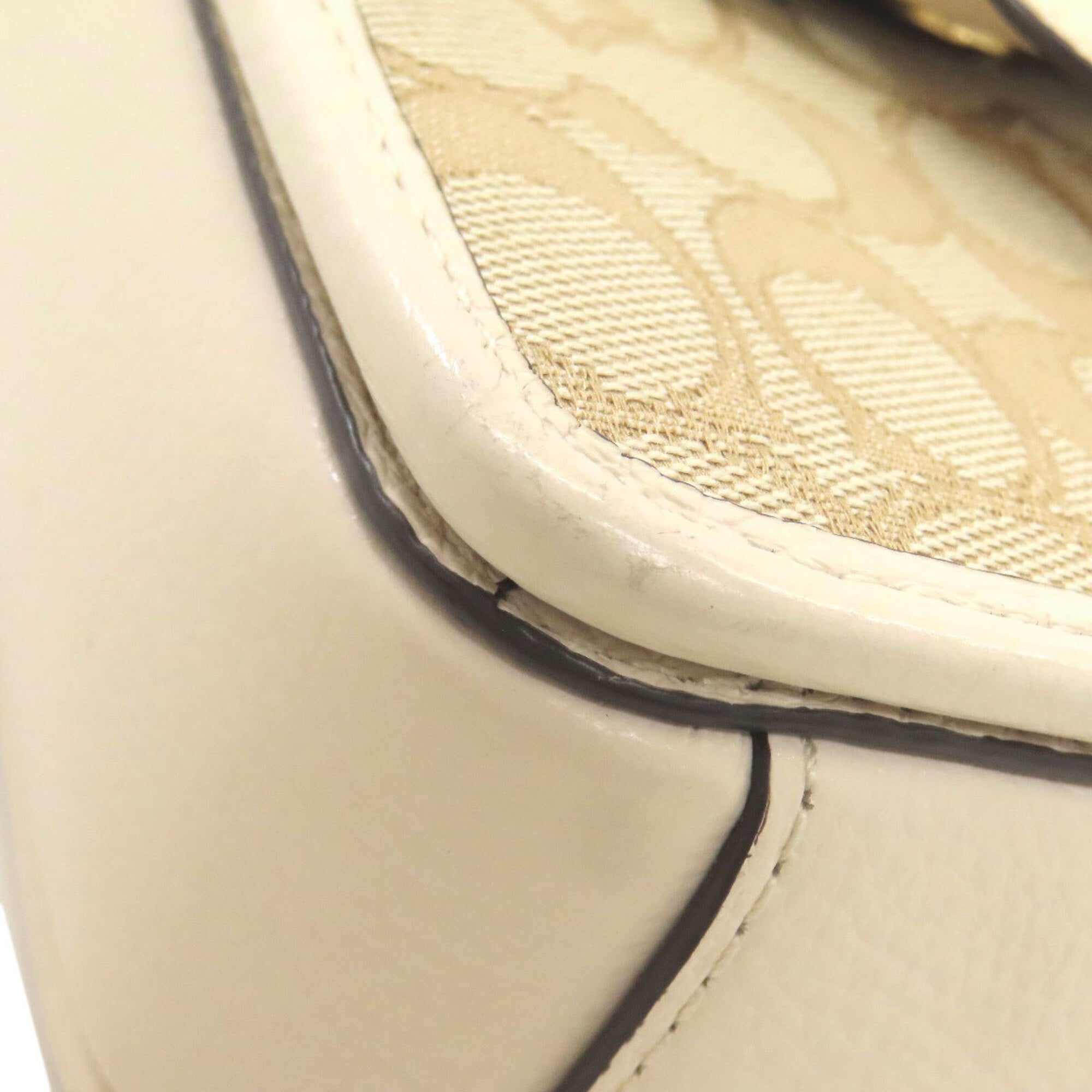 Coach Beige Canvas Shoulder Bag (Pre-Owned)