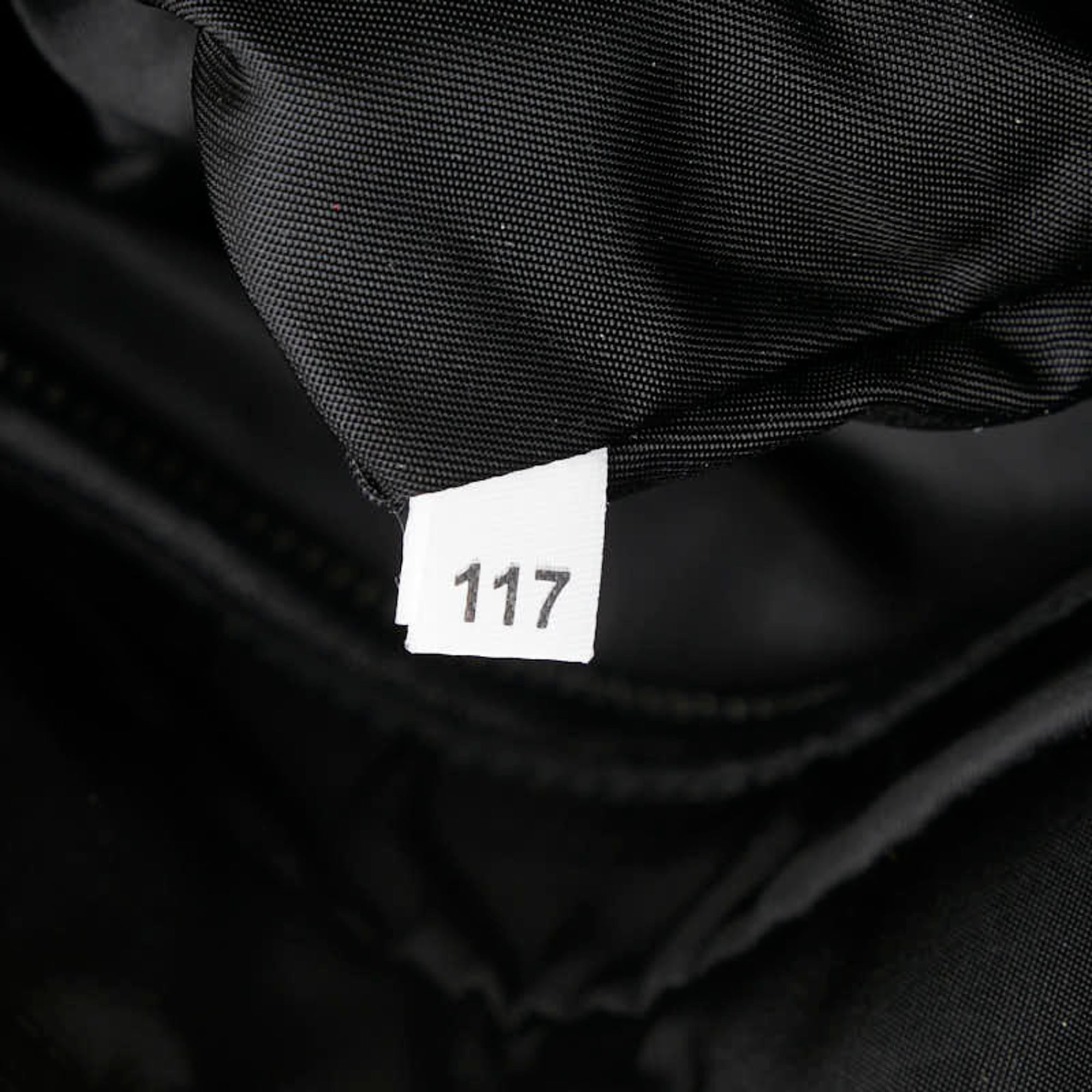 Prada Navy Black Nylon Handbag Tote Bag (Pre-Owned)