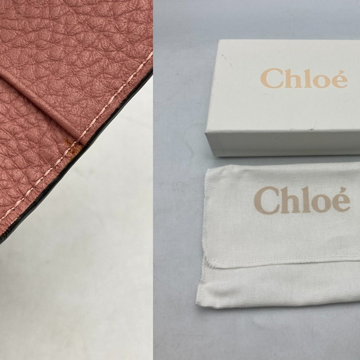Chloé Pink Leather Wallet (Tri-Fold) (Pre-Owned)