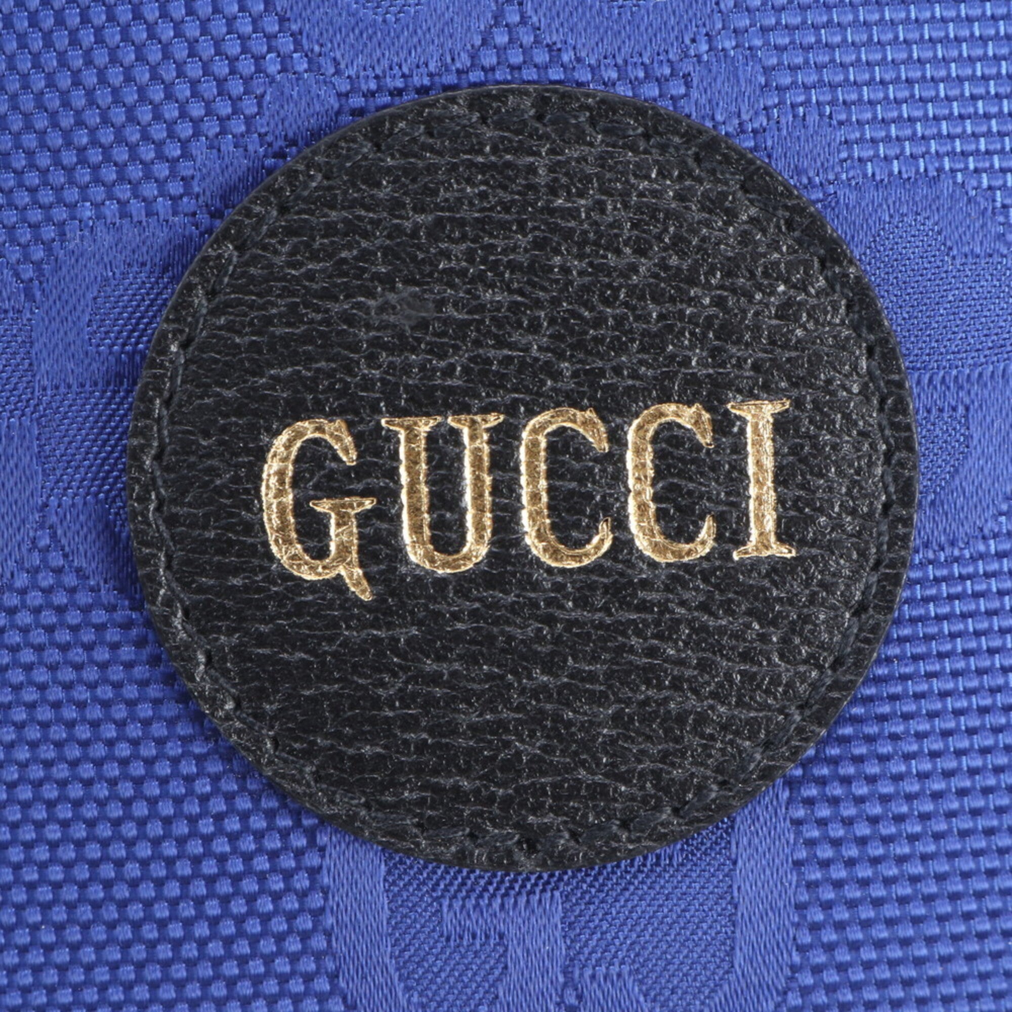 Gucci Black Blue Nylon Leather Shoulder Bag (Pre-Owned)