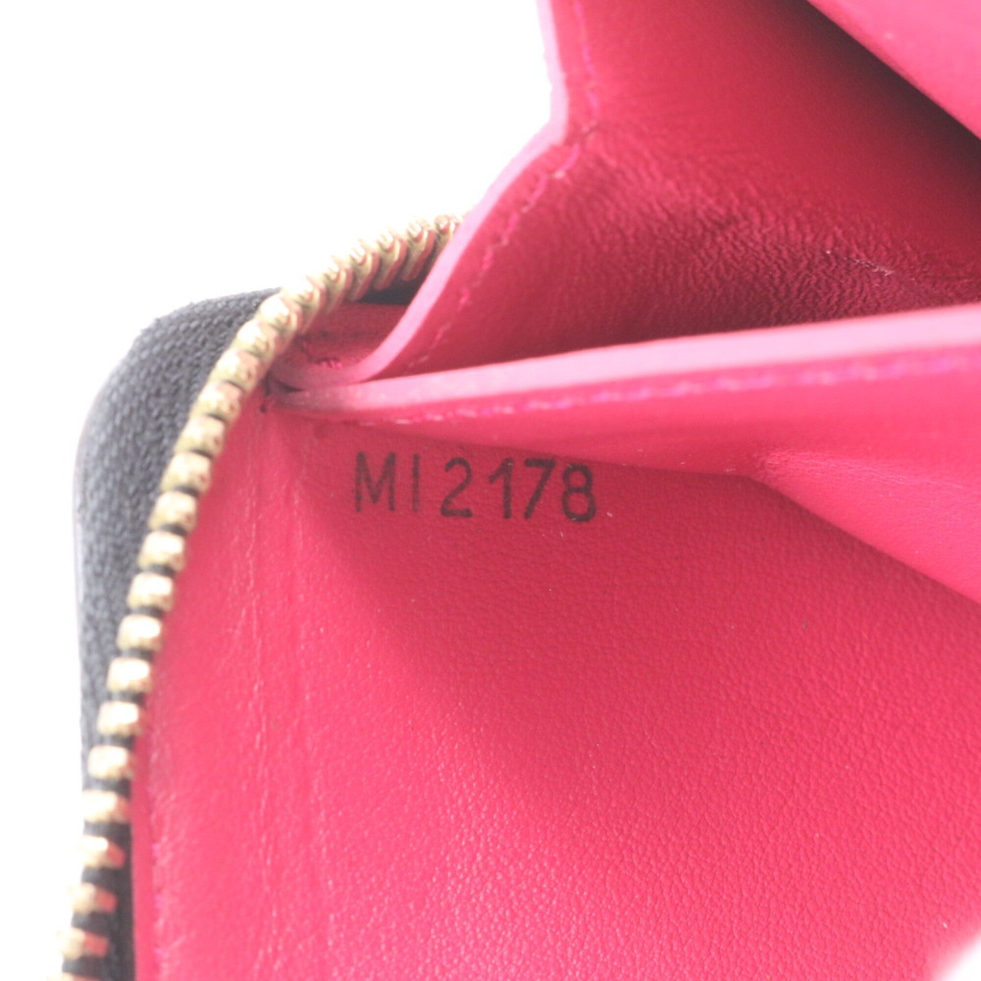 Louis Vuitton Hot Pink Noir Leather Long Wallet (Bi-Fold) (Pre-Owned)