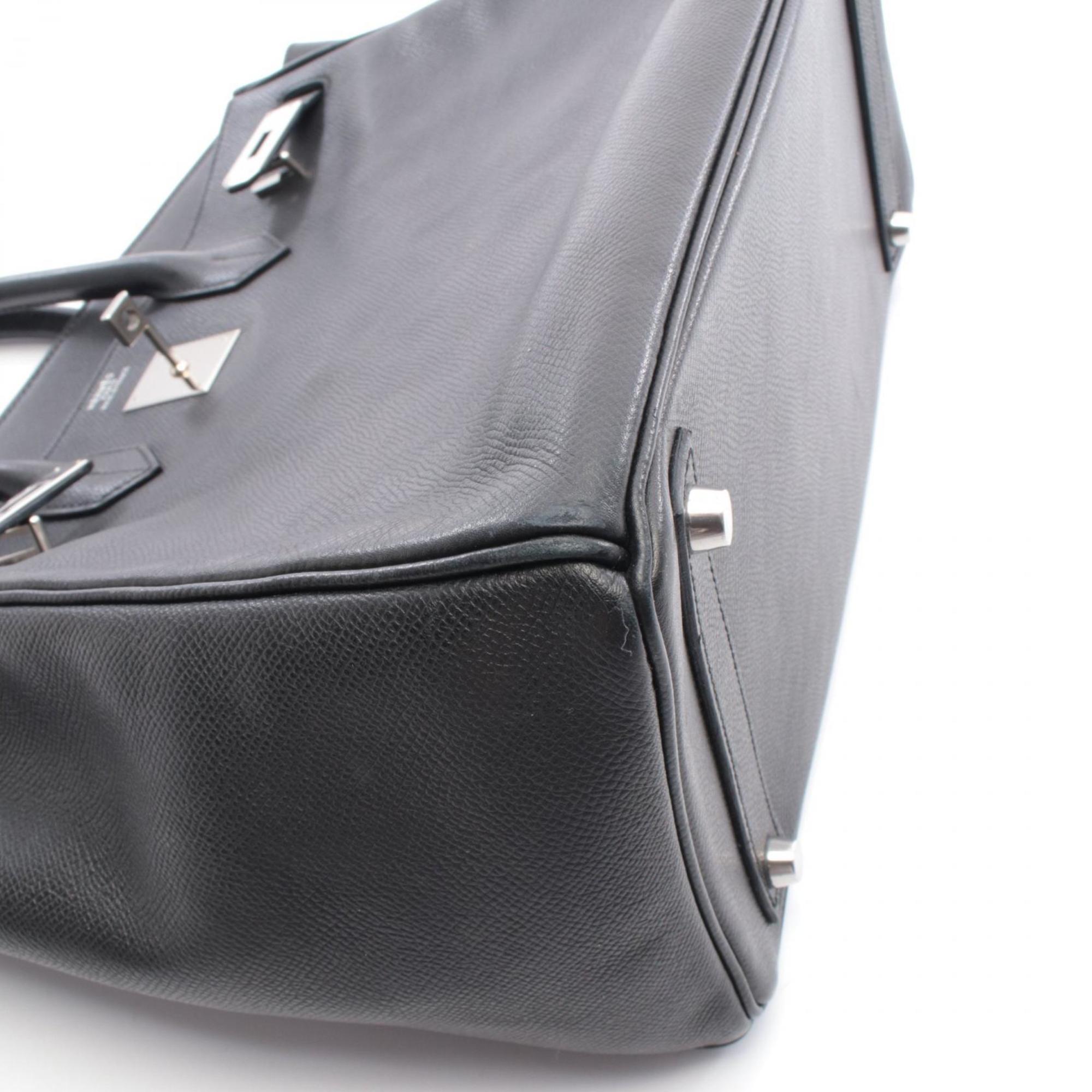 Hermes Black Leather Handbag (Pre-Owned)