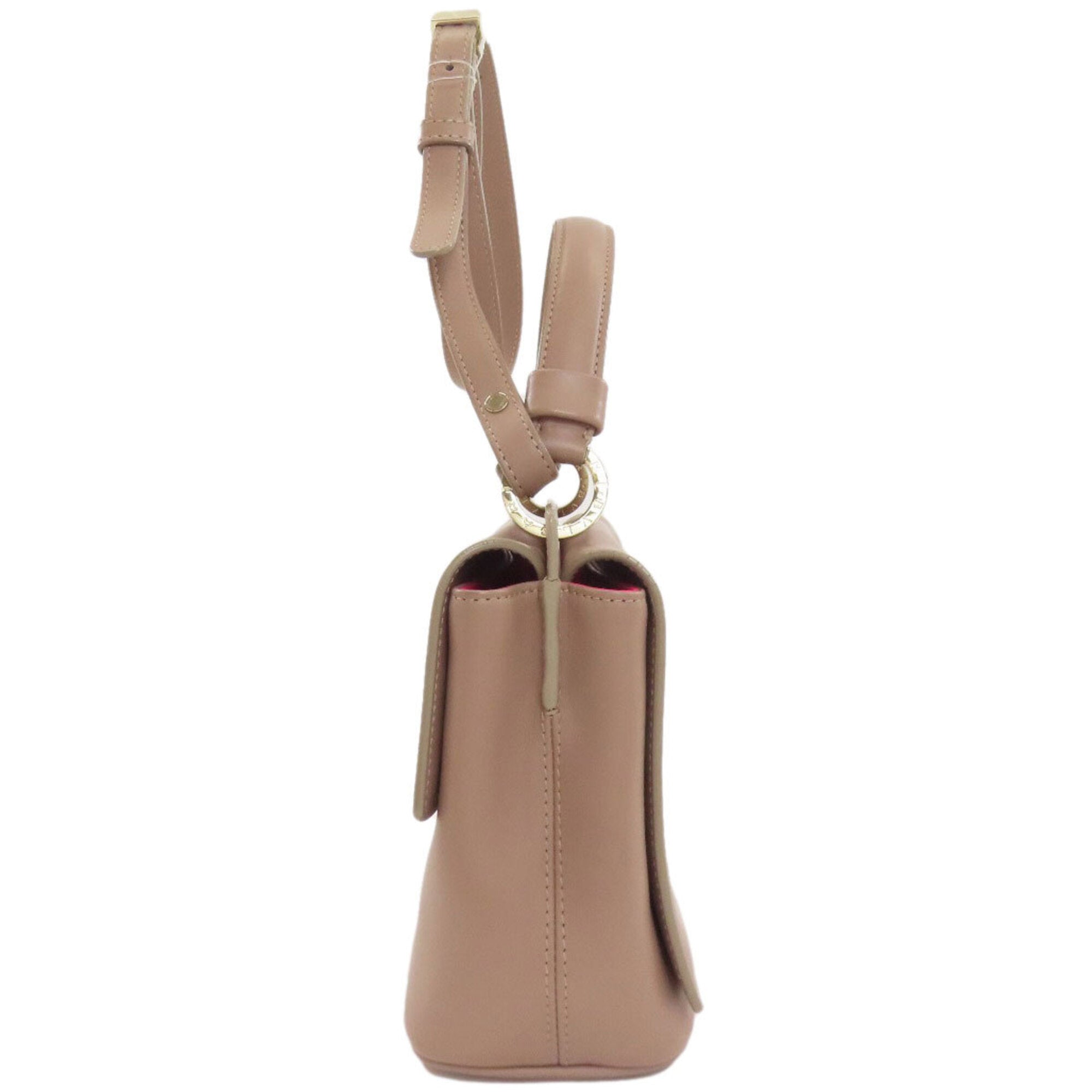 Bvlgari Pink Beige Leather Handbag (Pre-Owned)