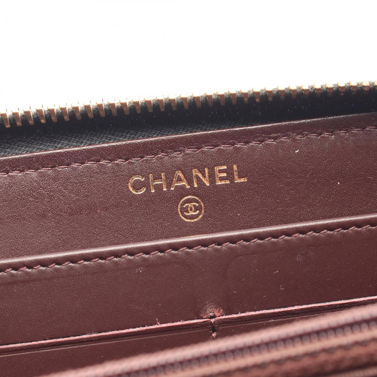 Chanel Black Grained Calfskin Long Wallet (Bi-Fold) (Pre-Owned)