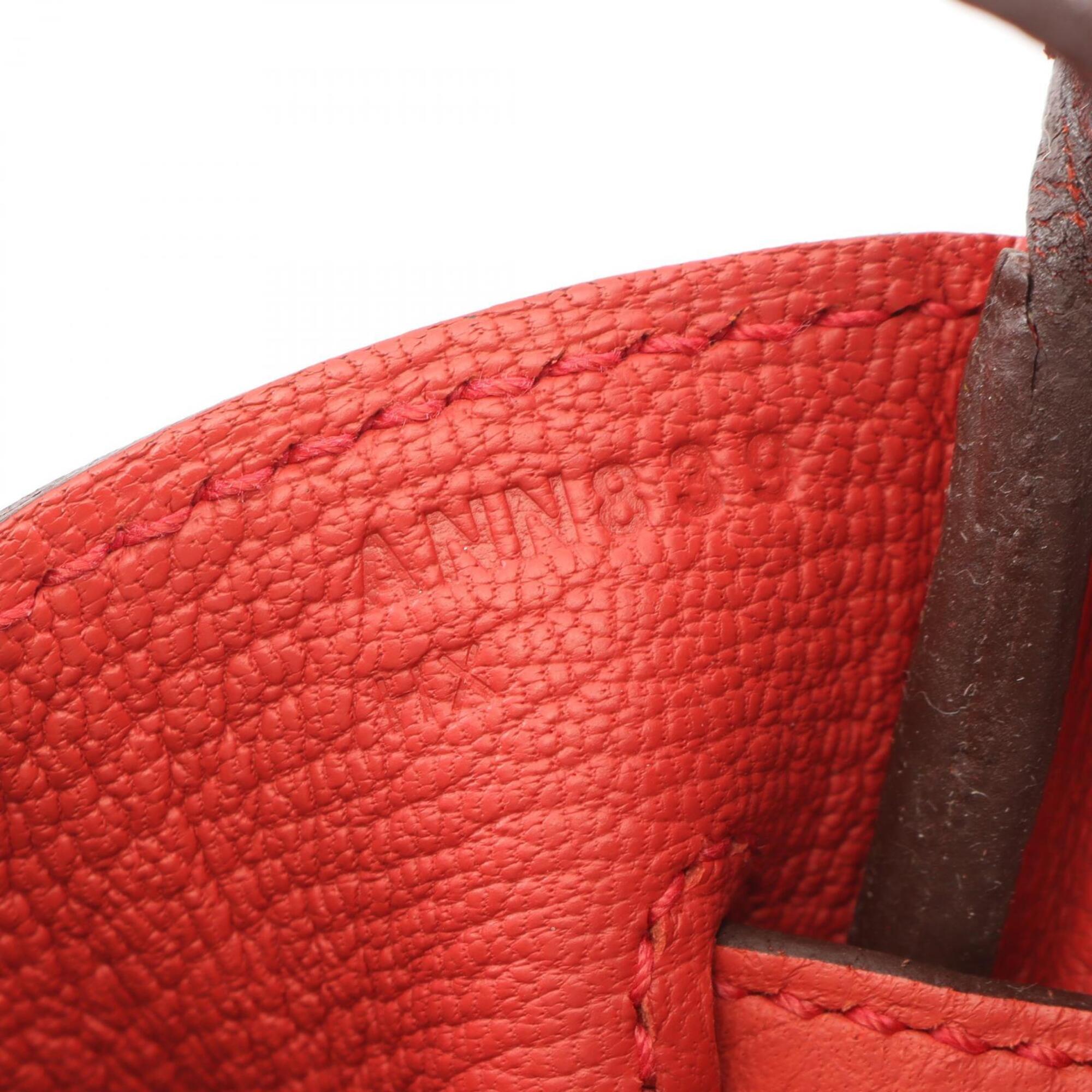 Hermes Pink Taurillon Clemence Leather Handbag (Pre-Owned)