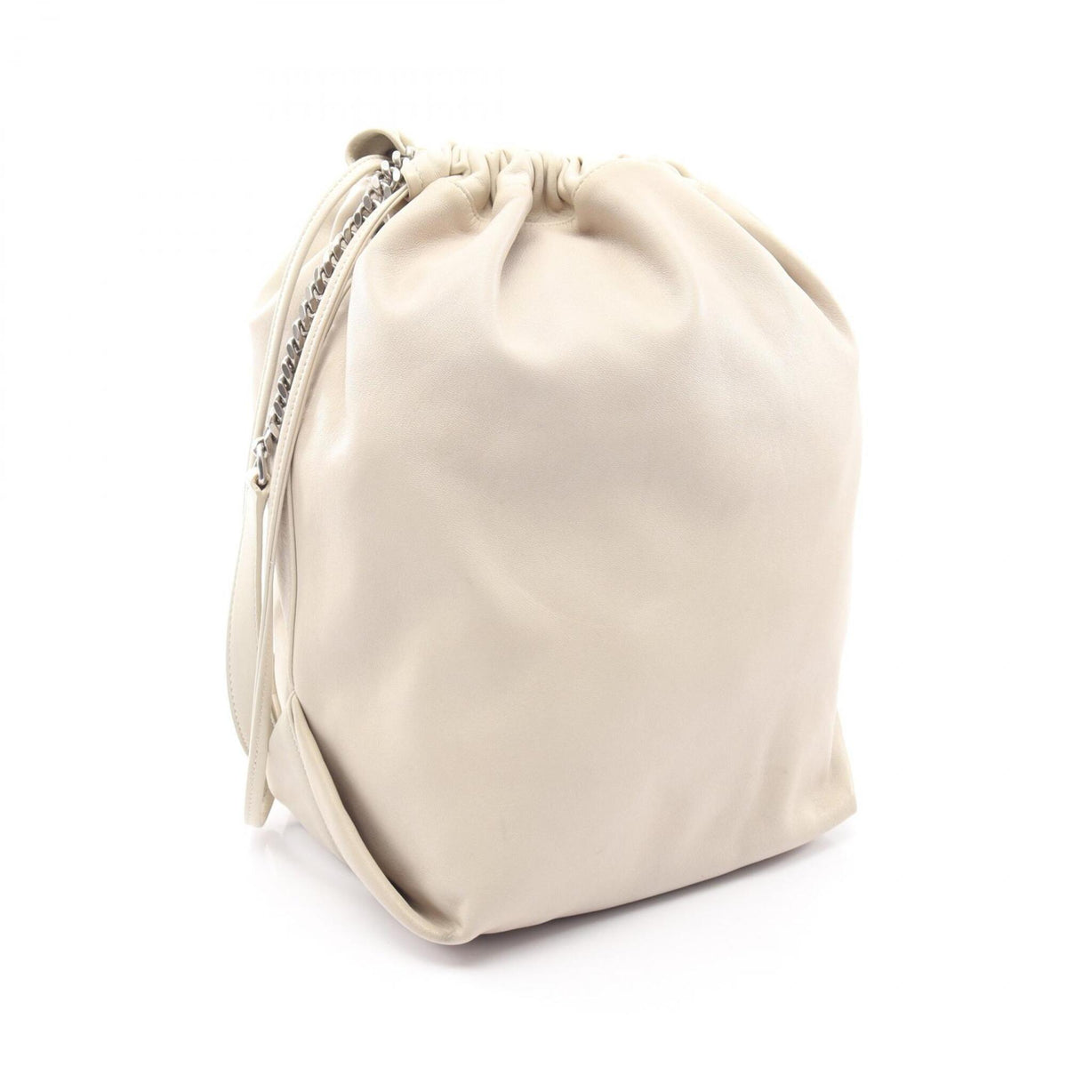 Saint Laurent Ivory Leather Handbag Pouch Shoulder Bag (Pre-Owned)