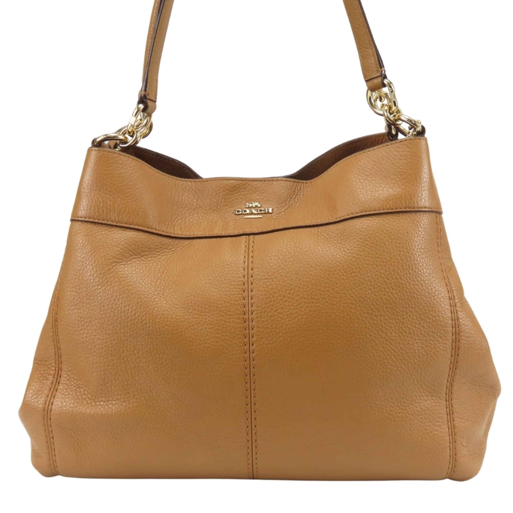 Coach Camel Leather Tote Bag (Pre-Owned)