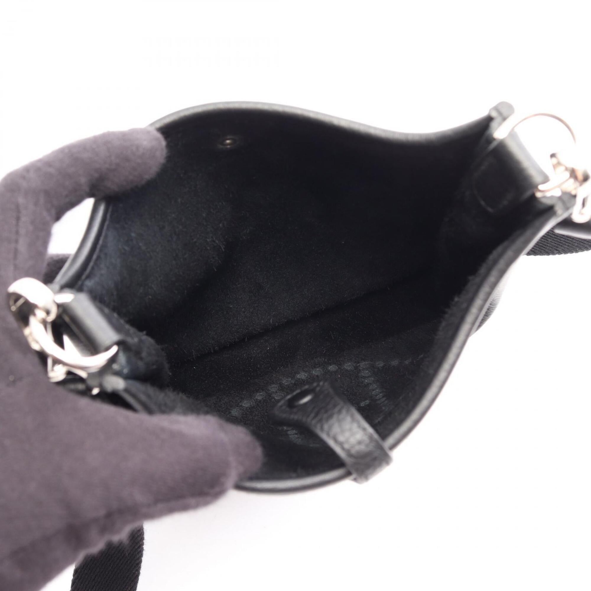 Hermes Black Taurillon Clemence Leather Handbag Shoulder Bag (Pre-Owned)