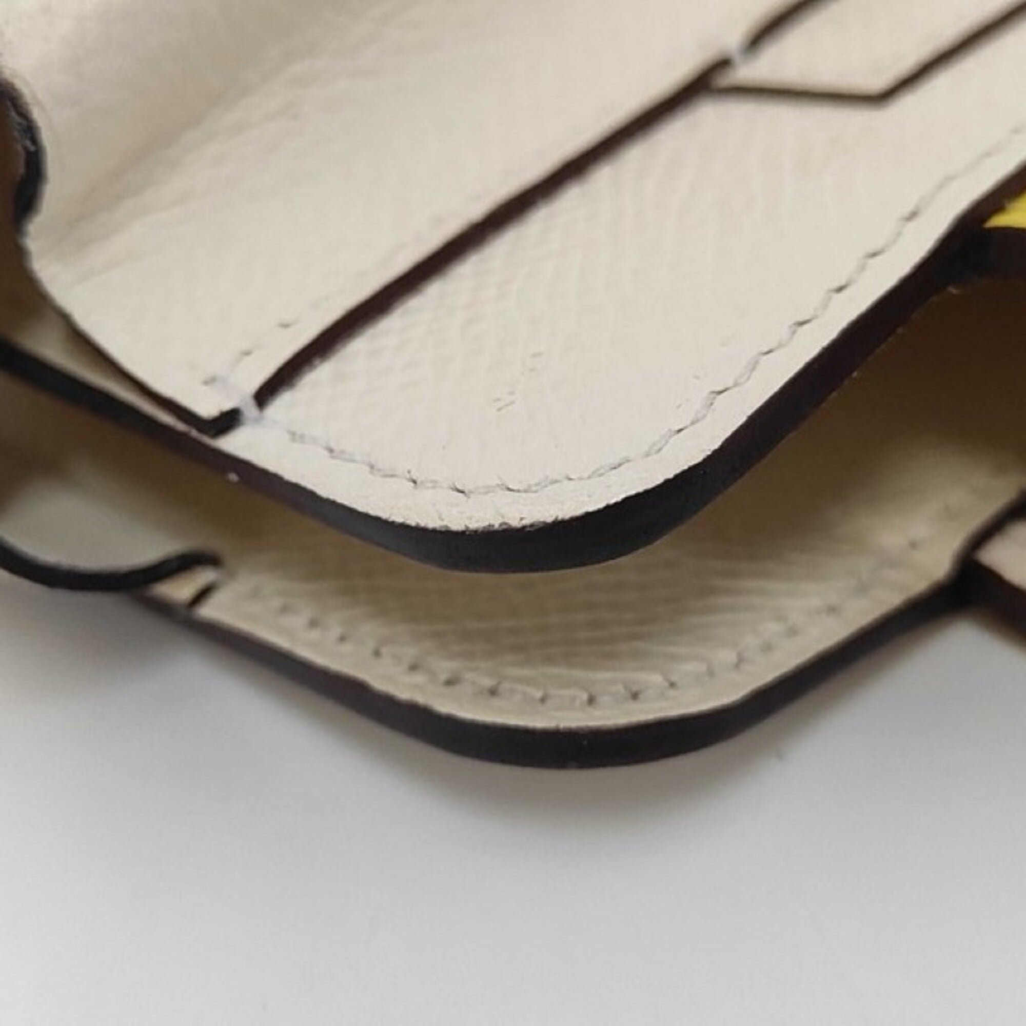Hermes Brown White Yellow Epsom Leather Pouch (Pre-Owned)