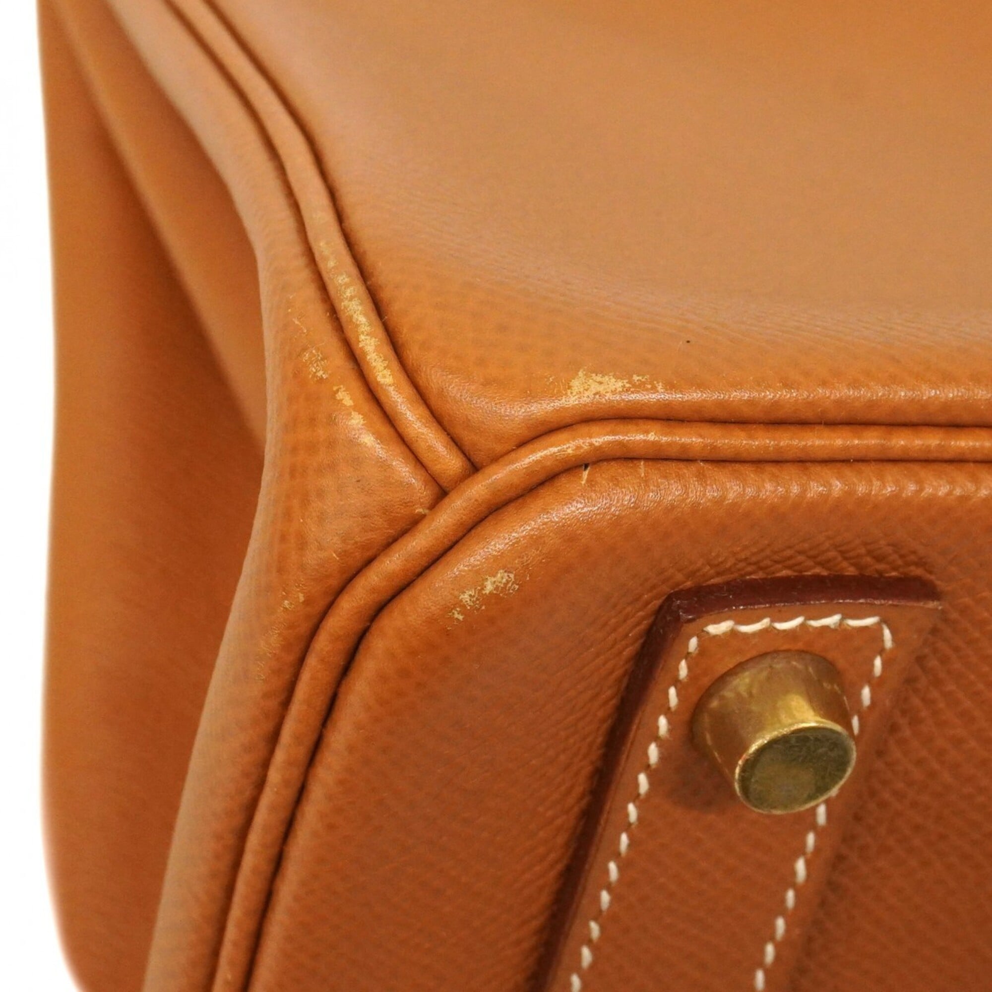 Hermes Gold Courchevel Leather Handbag (Pre-Owned)