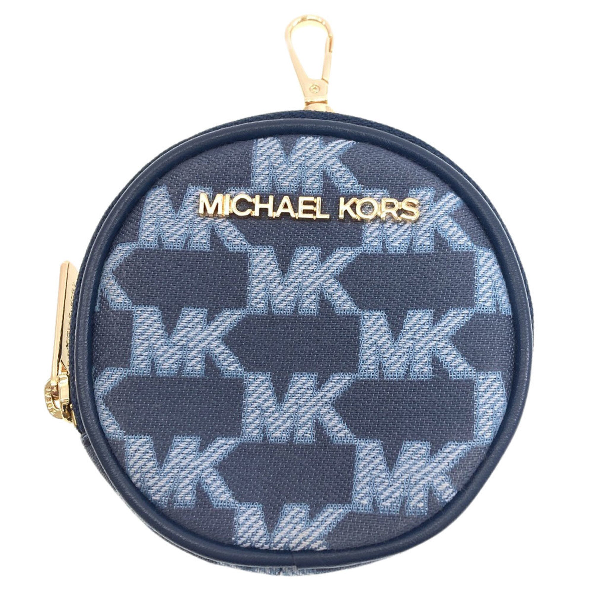 Michael Kors Blue Canvas Pouch Shoulder Bag (Pre-Owned)