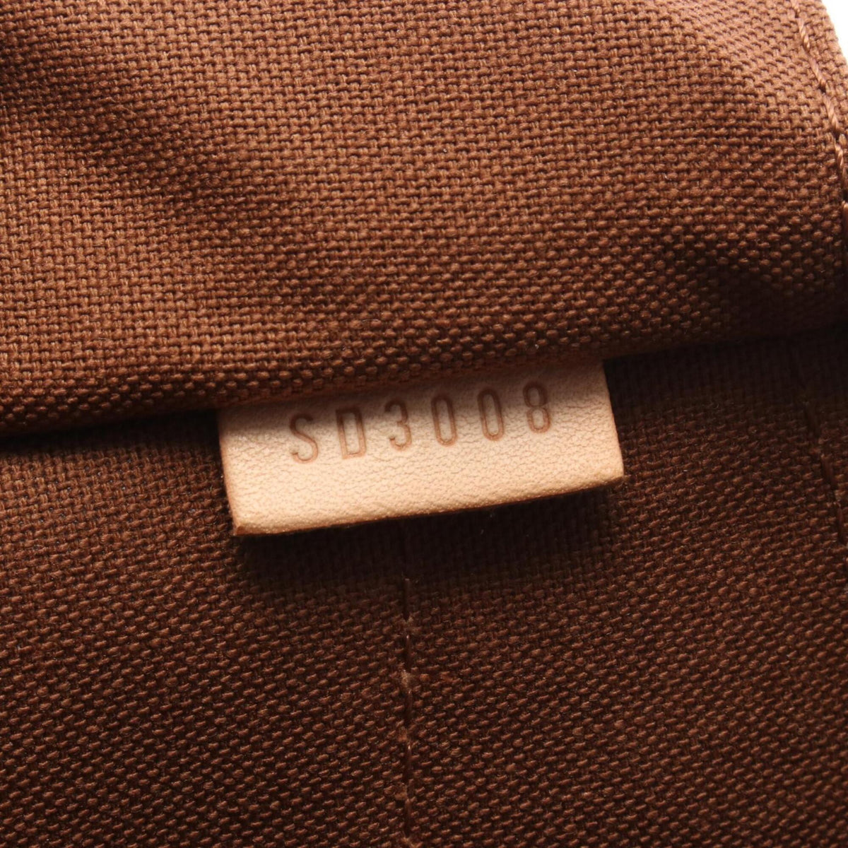 Louis Vuitton Brown Coated Canvas Leather Handbag Shoulder Bag (Pre-Owned)