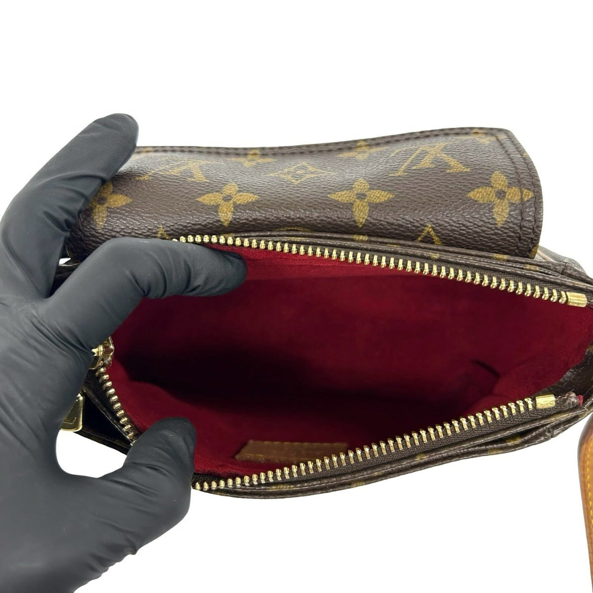 Louis Vuitton Brown Leather Pvc Pochette Shoulder Bag (Pre-Owned)