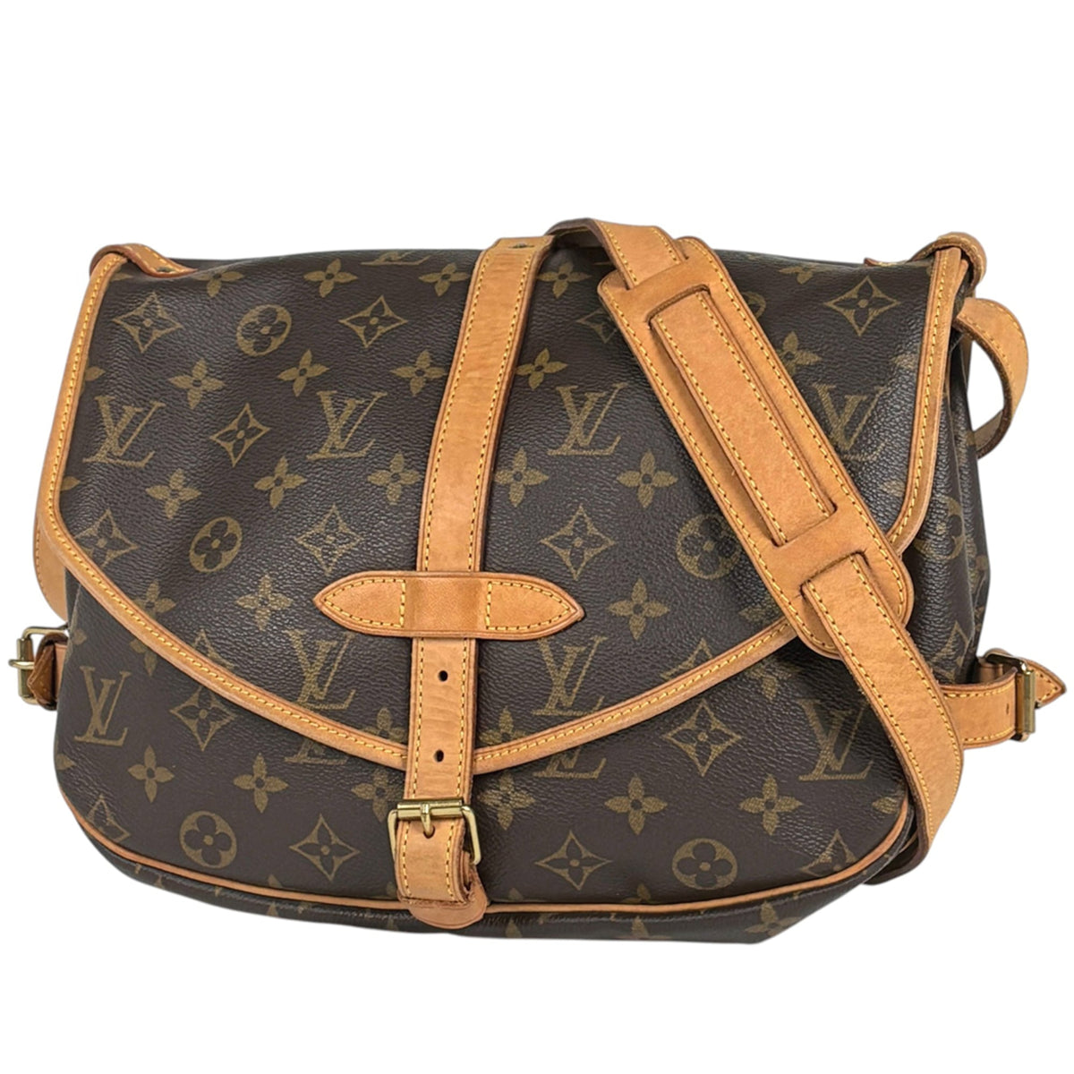 Louis Vuitton Brown Monogram Shoulder Bag (Pre-Owned)