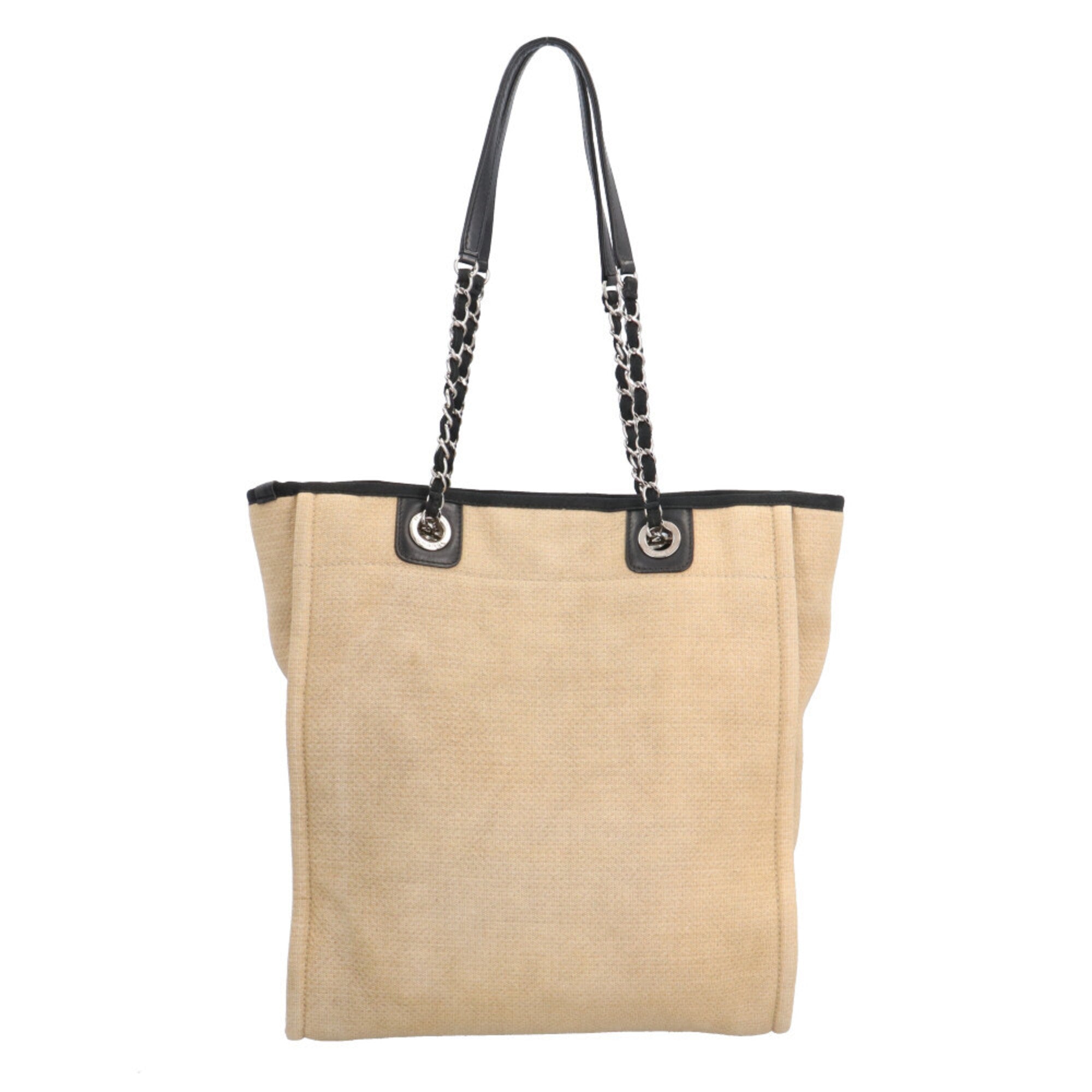 Chanel Beige Canvas Tote Bag (Pre-Owned)