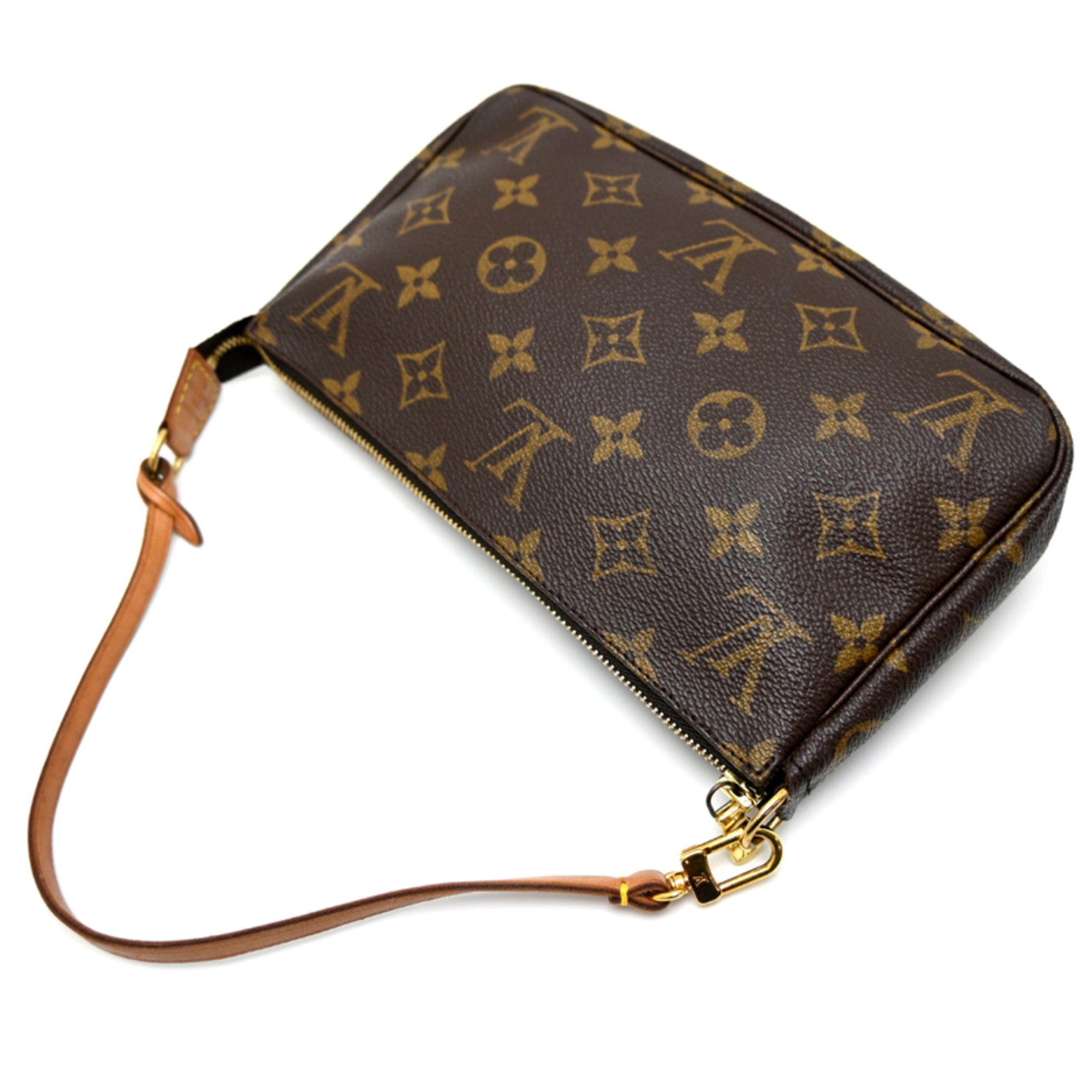 Louis Vuitton Brown Monogram Pochette Shoulder Bag (Pre-Owned)