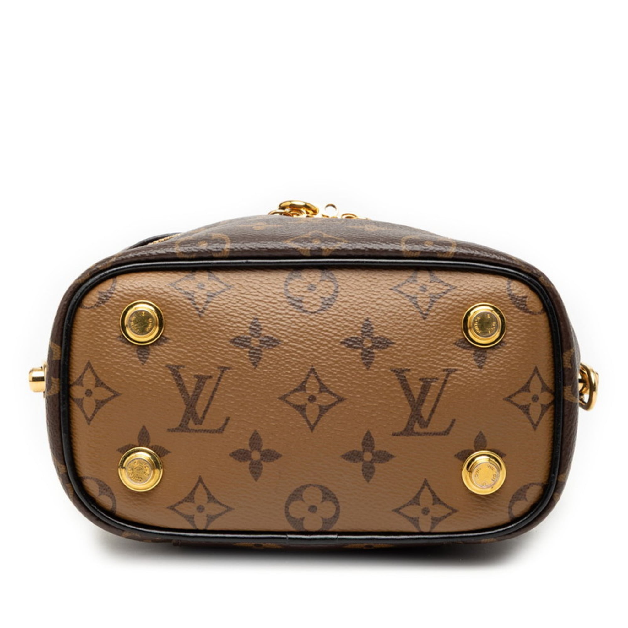 Louis Vuitton Black Brown Pvc Leather Shoulder Bag Vanity Bag (Pre-Owned)