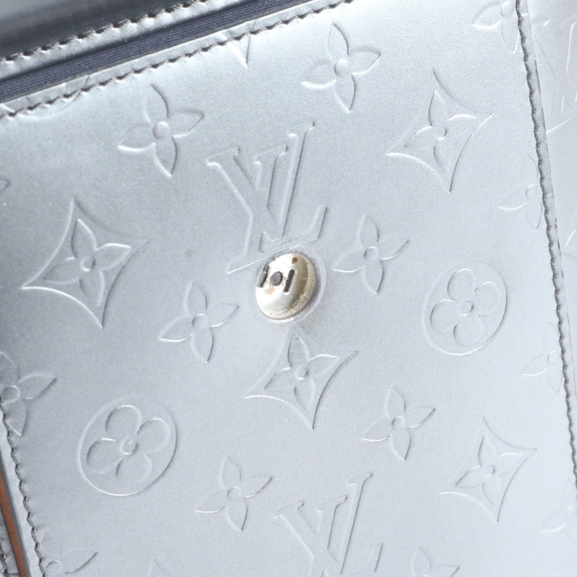 Louis Vuitton Blue Leather Shoulder Bag Tote Bag (Pre-Owned)
