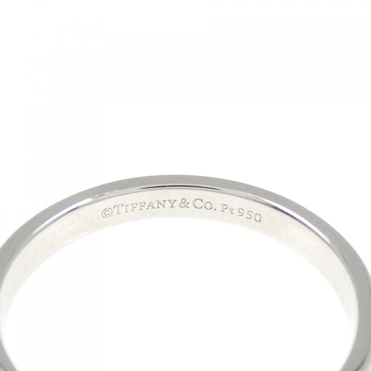 Tiffany Platinum Platinum 950 Band Ring (Pre-Owned)