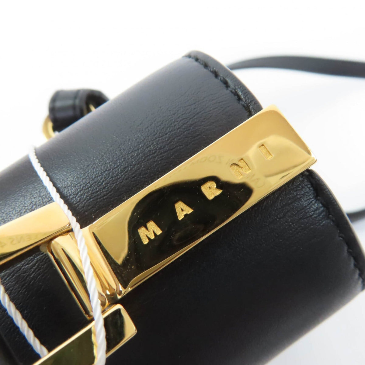 Marni Black Leather Backpack Handbag (Pre-Owned)