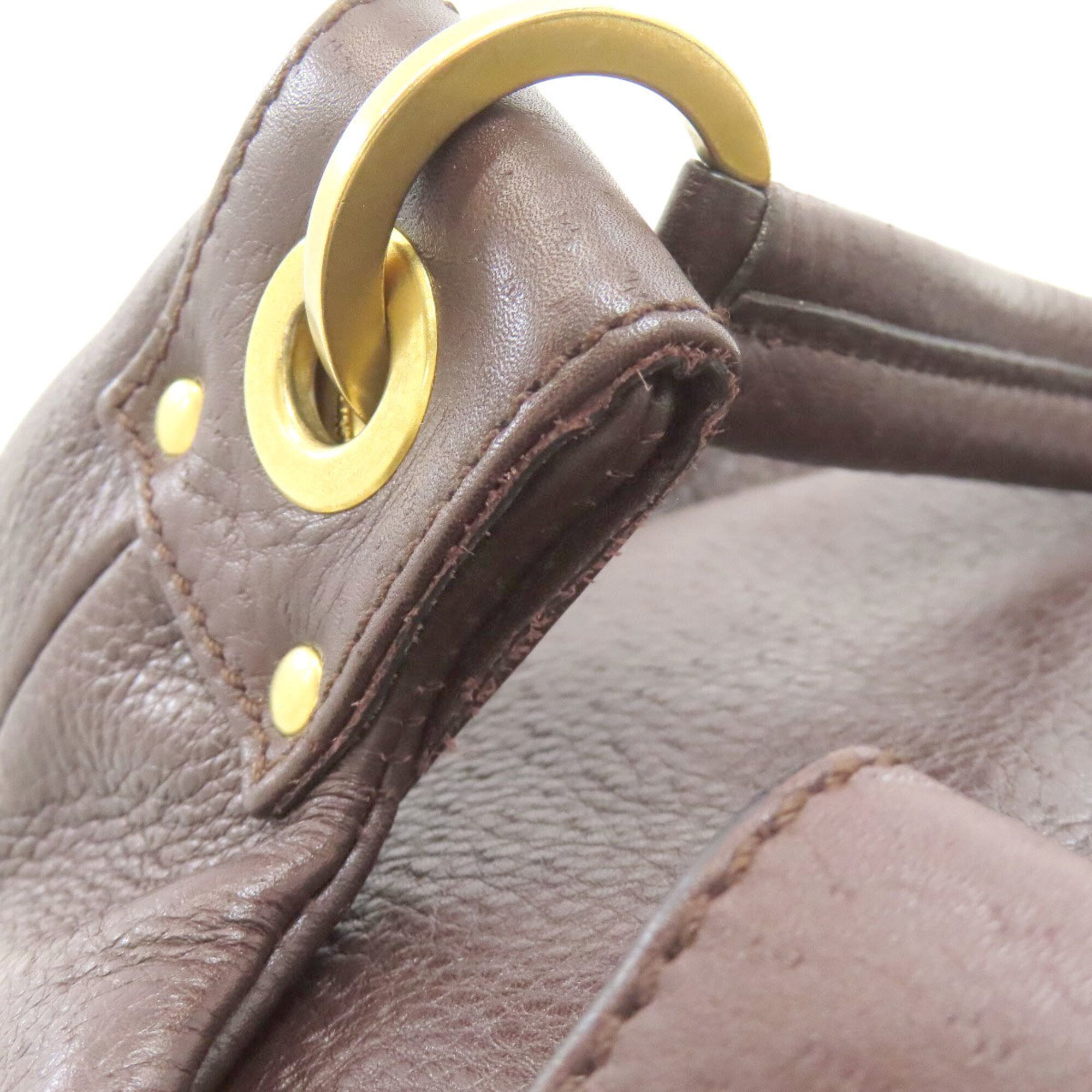 Salvatore Ferragamo Dark Brown Leather Handbag (Pre-Owned)