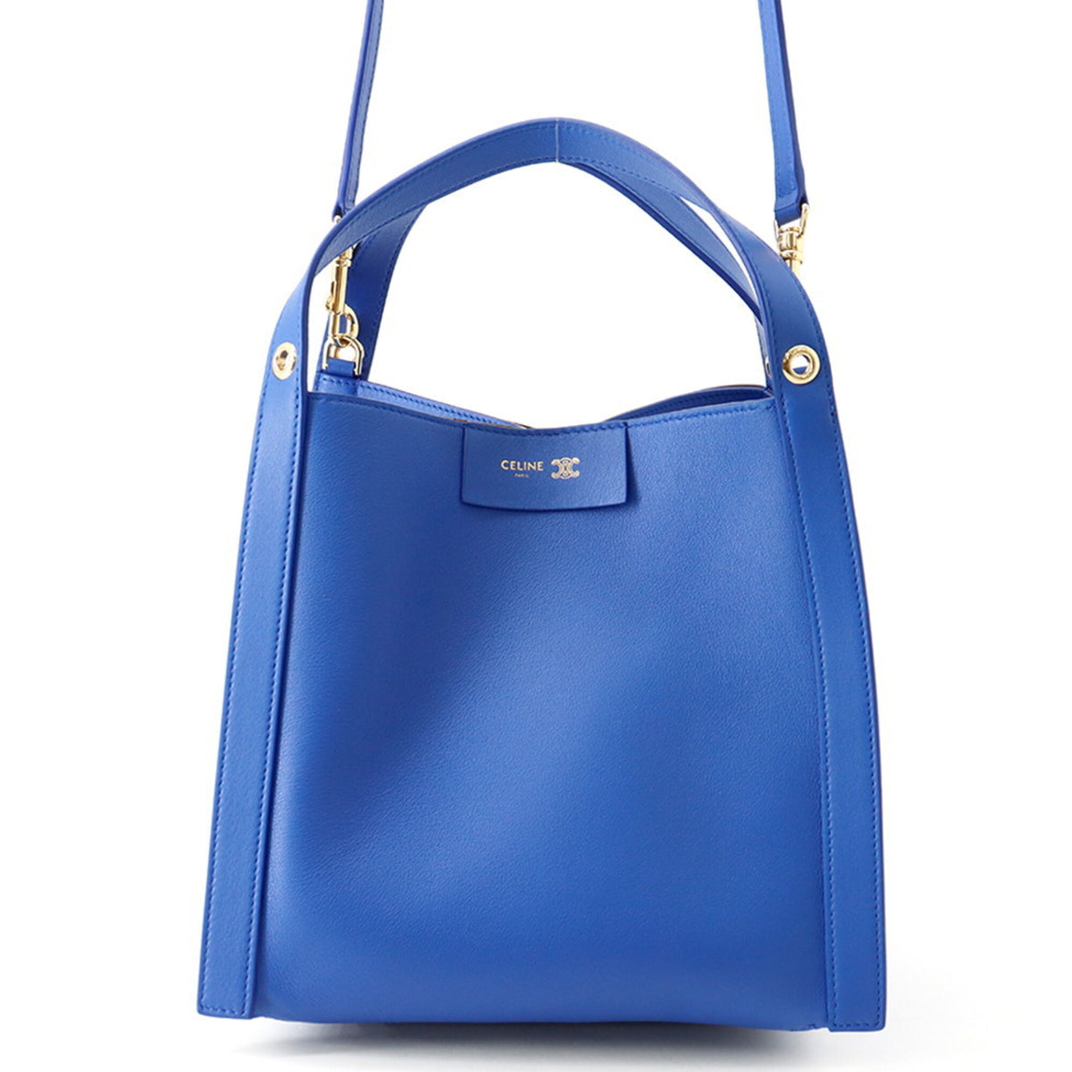 Celine Royal Blue Leather Handbag (Pre-Owned)