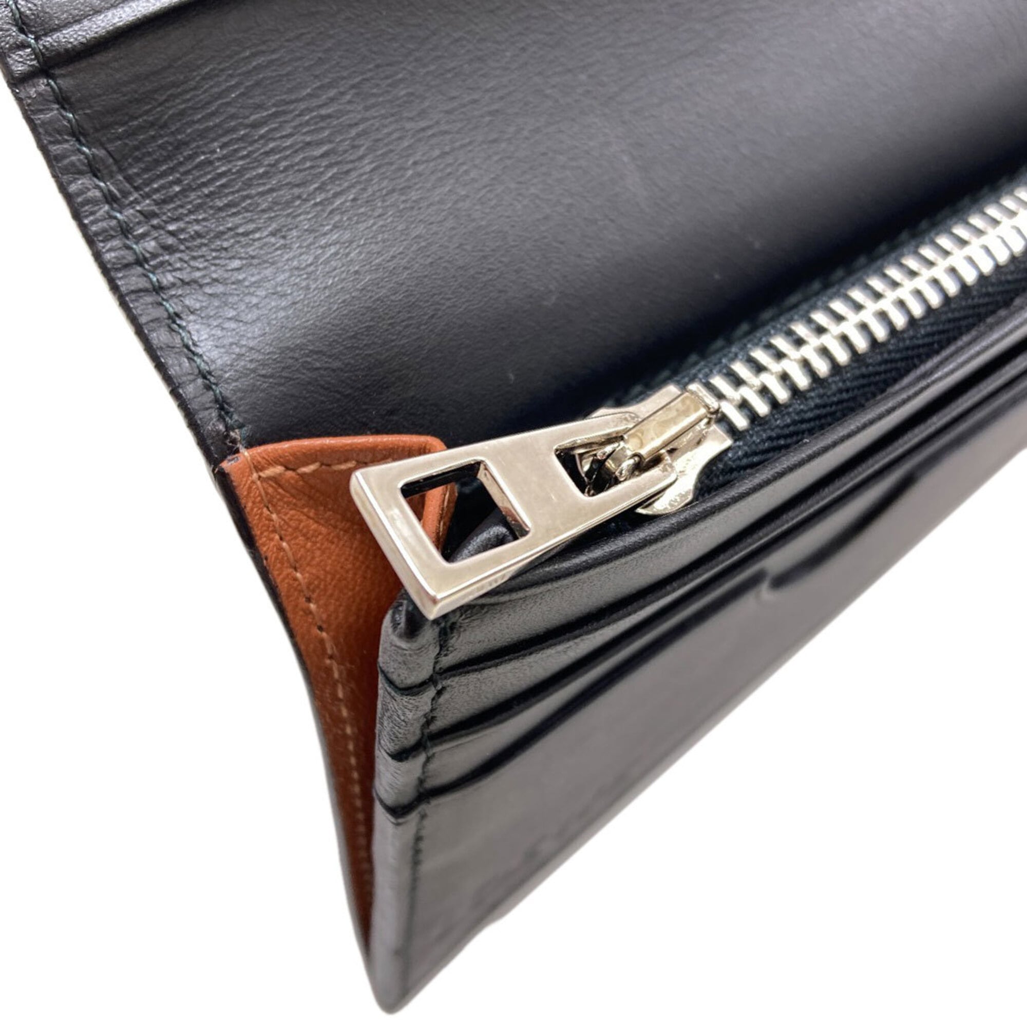 Loewe Brown Leather Long Wallet (Bi-Fold) (Pre-Owned)
