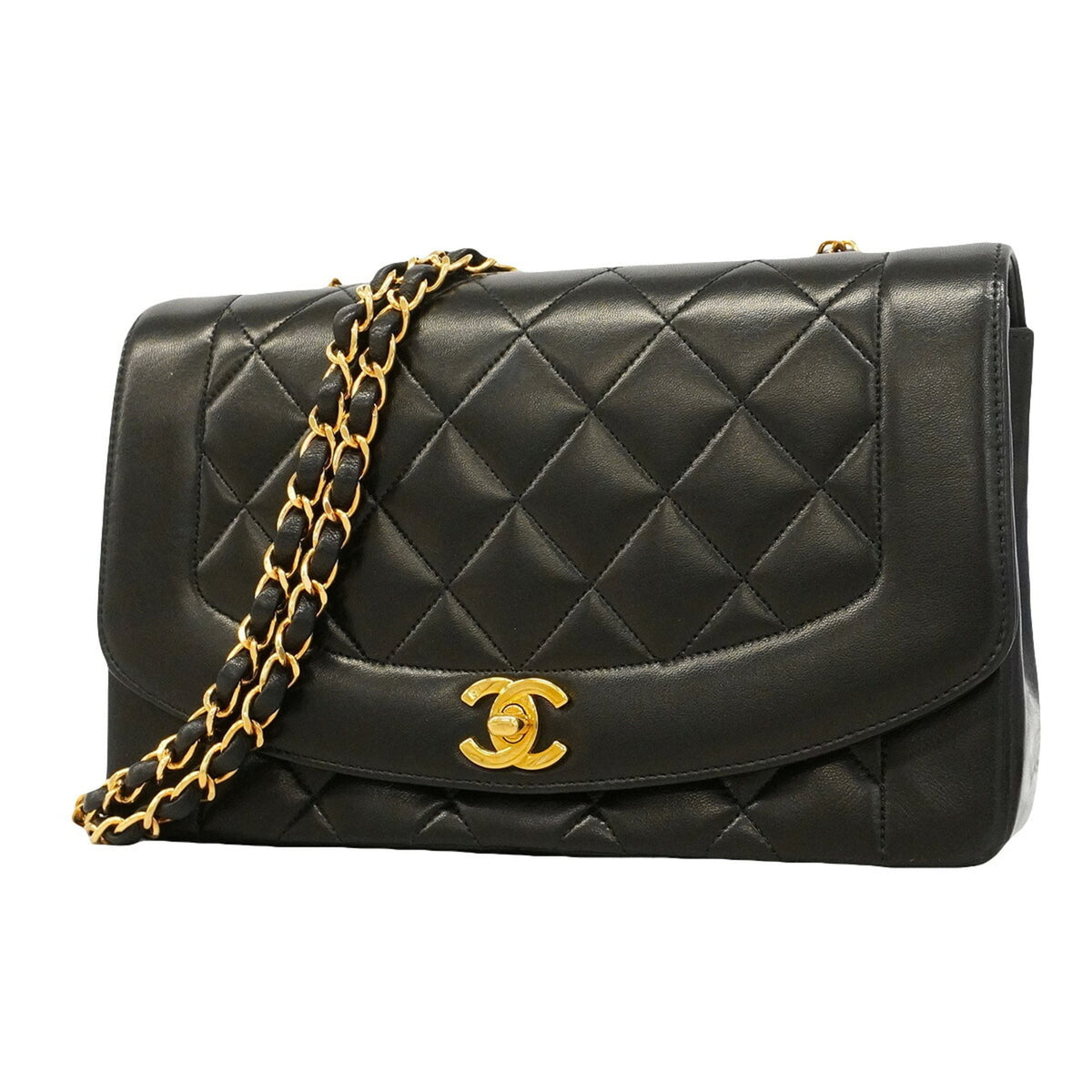 Chanel Black Leather Shoulder Bag (Pre-Owned)