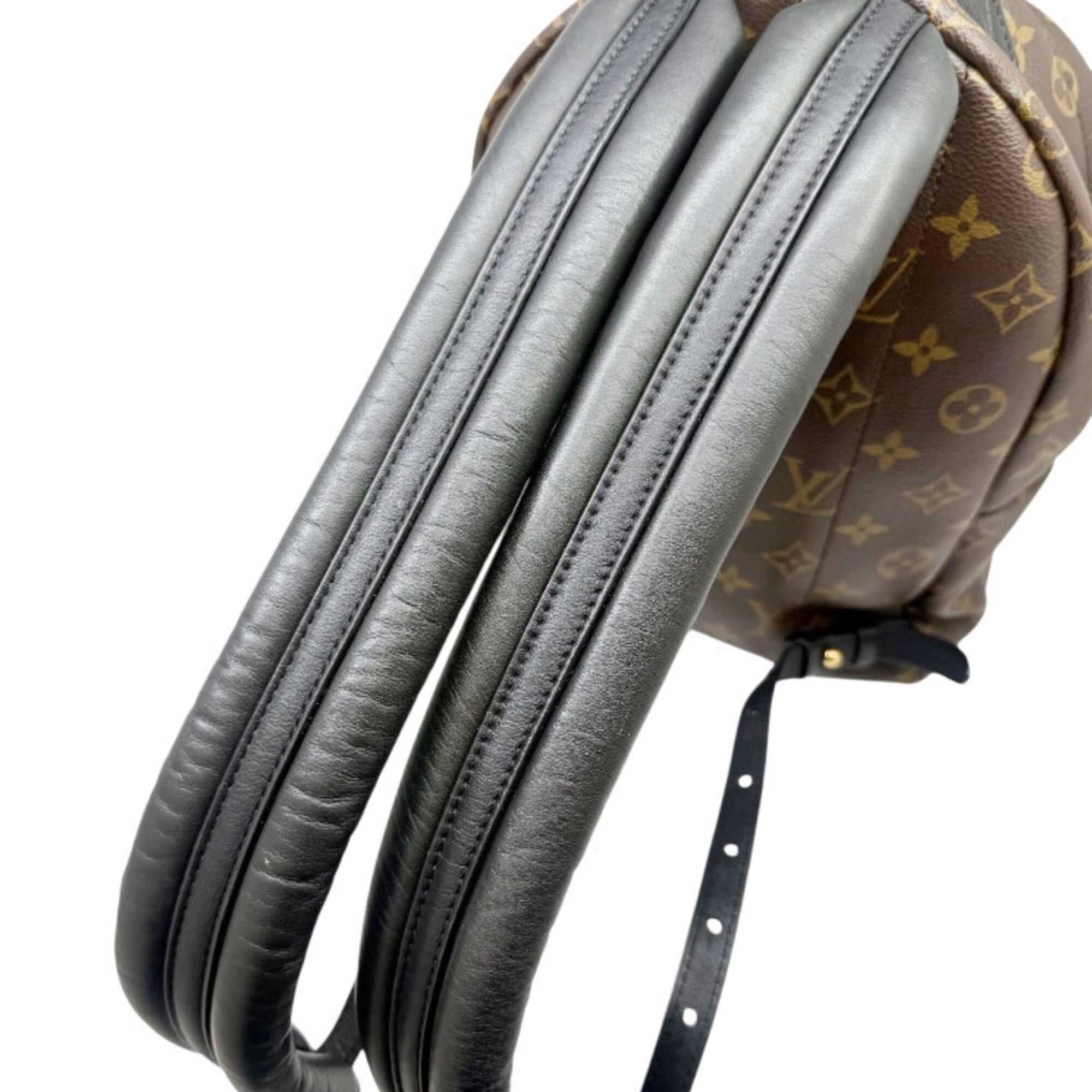 Louis Vuitton Black Brown Monogram Leather Backpack (Pre-Owned)