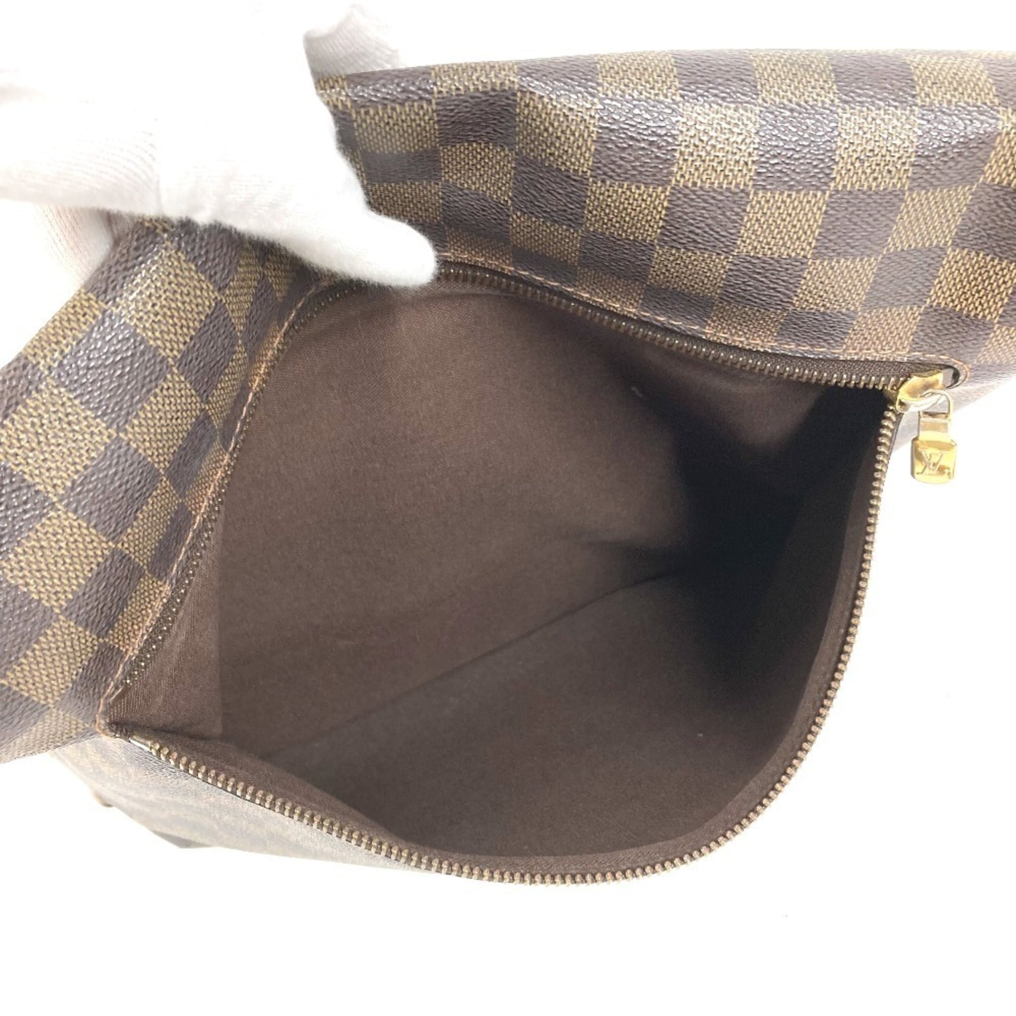 Louis Vuitton Damier Brown Ebene Damier Canvas Messenger Bag Shoulder Bag (Pre-Owned)