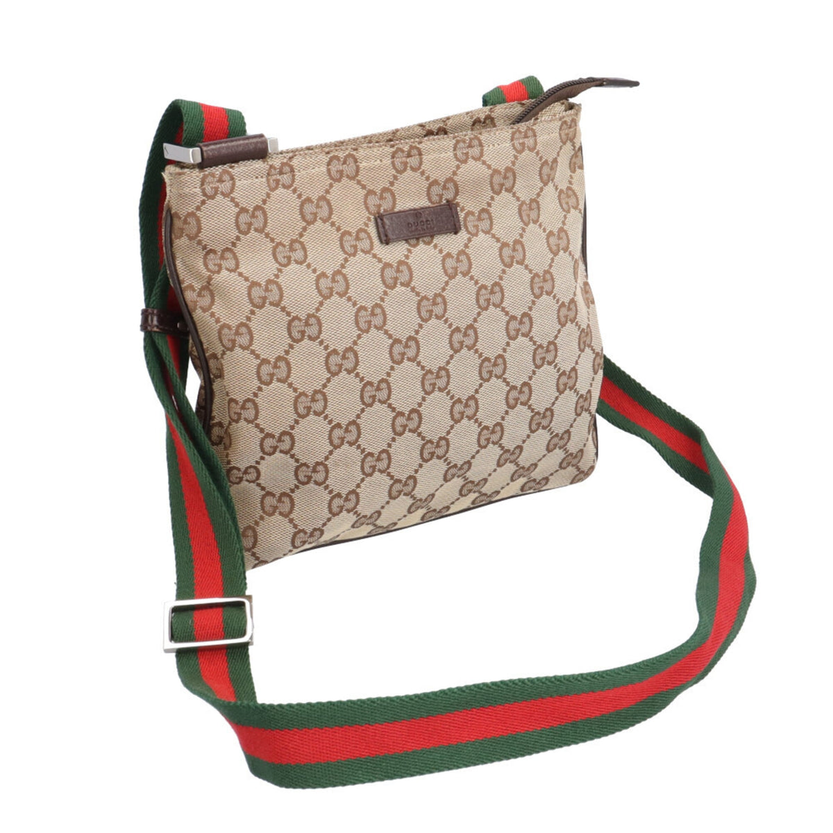 Gucci Sherry Line Beige Gg Canvas Handbag Shoulder Bag (Pre-Owned)
