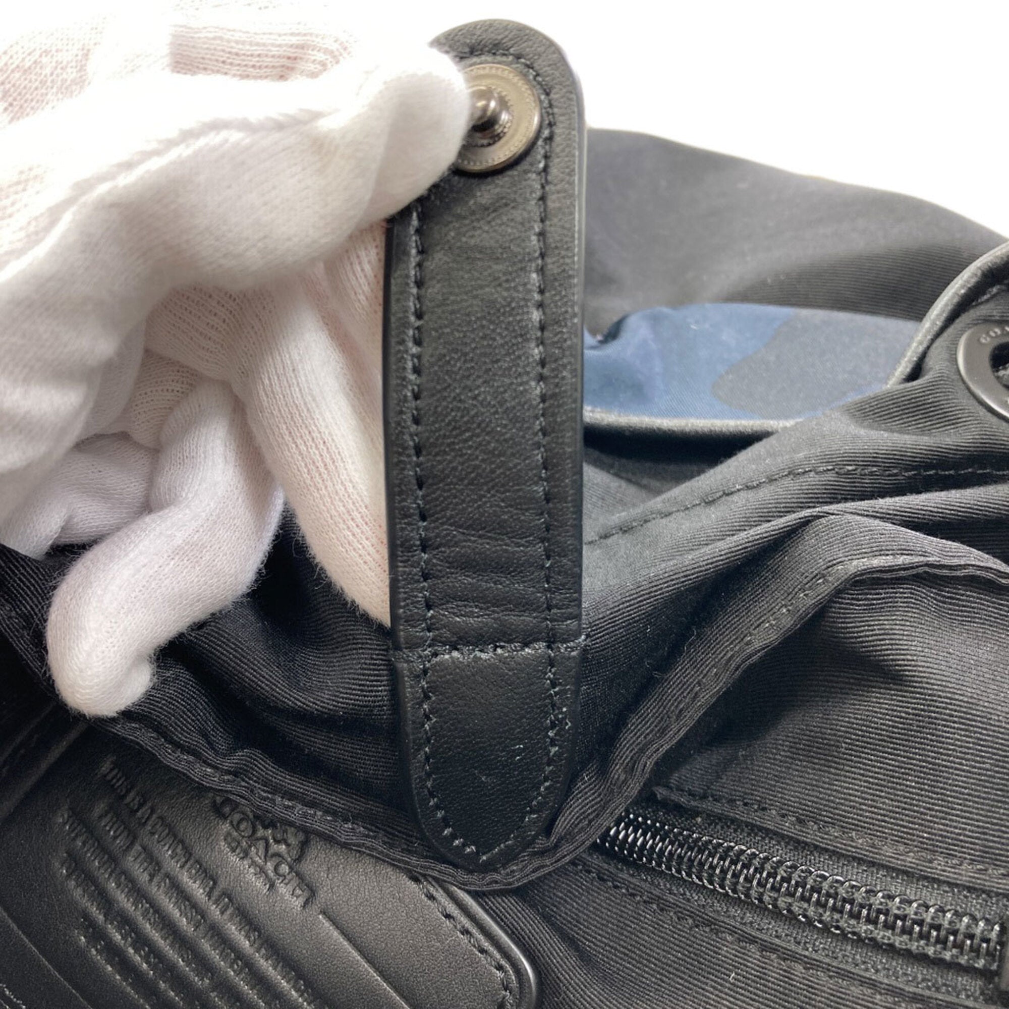 Coach Black Blue Nylon Backpack (Pre-Owned)