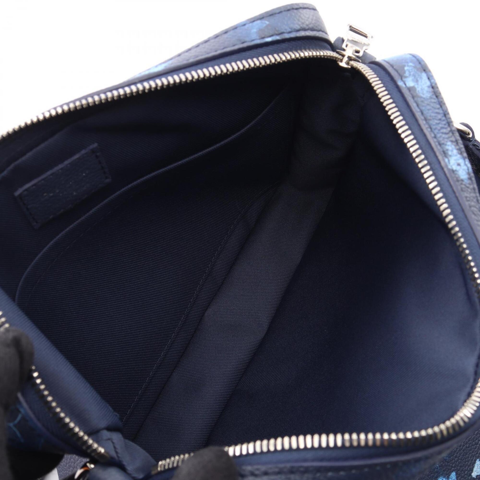 Louis Vuitton Blue Navy Monogram Leather Handbag Pouch Shoulder Bag (Pre-Owned)