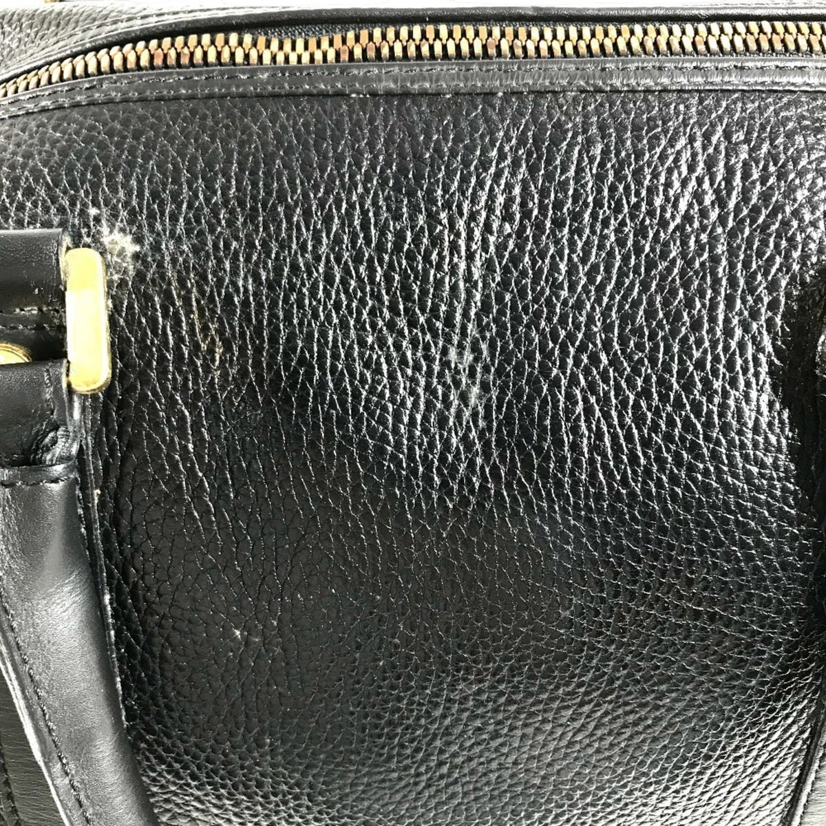 Versace Black Leather Boston Bag Handbag (Pre-Owned)