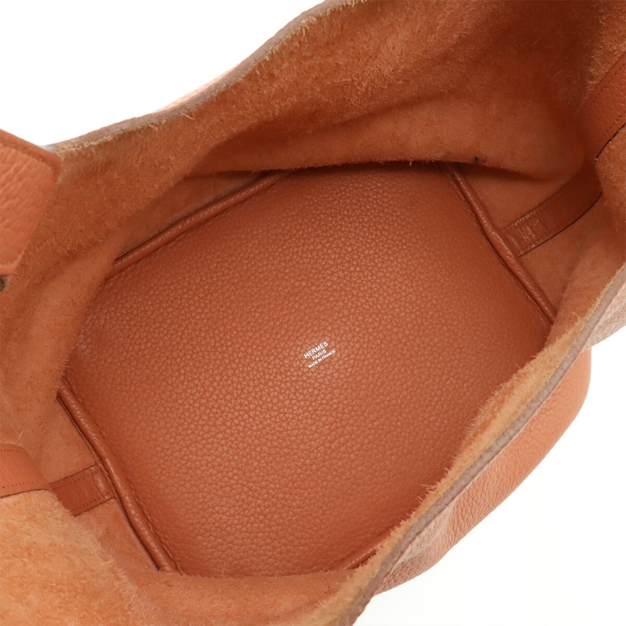 Hermes Salmon Pink Taurillon Clemence Leather Handbag Tote Bag (Pre-Owned)