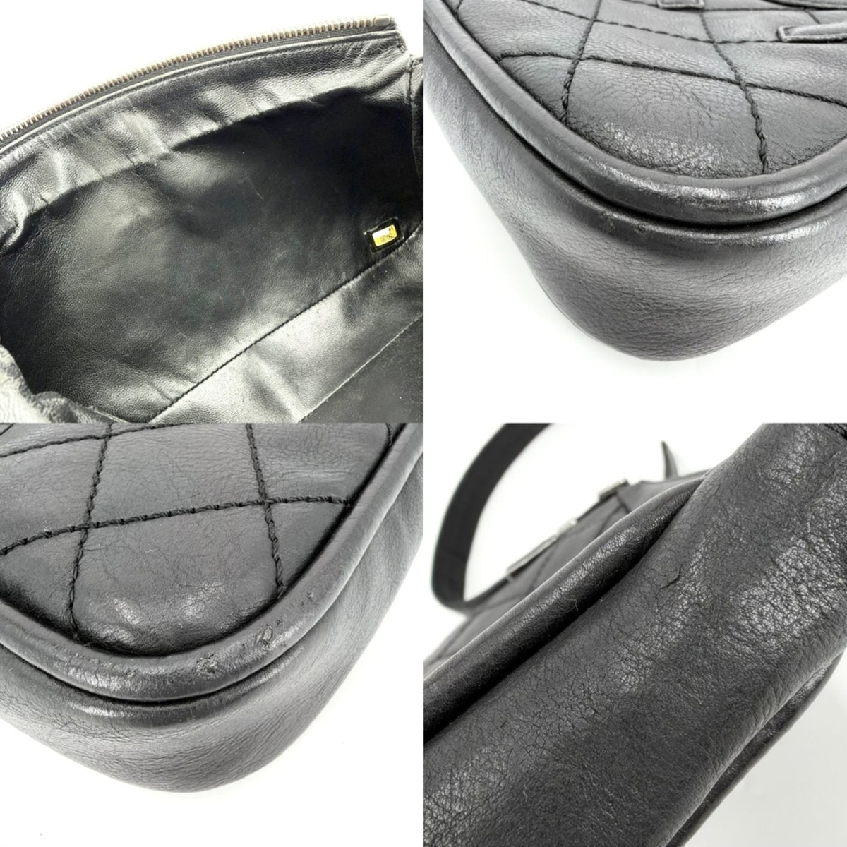 Chanel Black Leather Shoulder Bag (Pre-Owned)