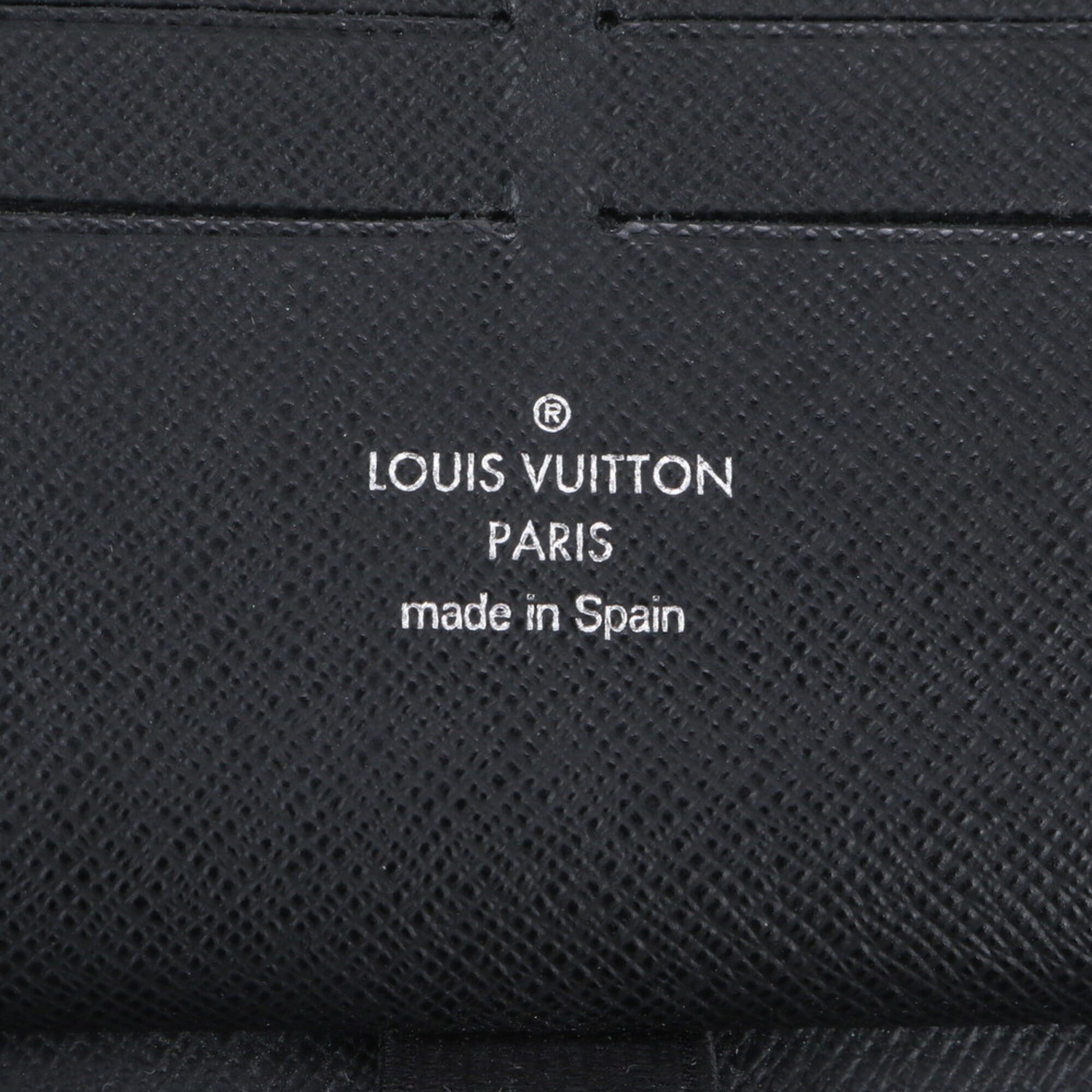 Louis Vuitton Black Leather Coated Canvas Long Wallet (Bi-Fold) (Pre-Owned)