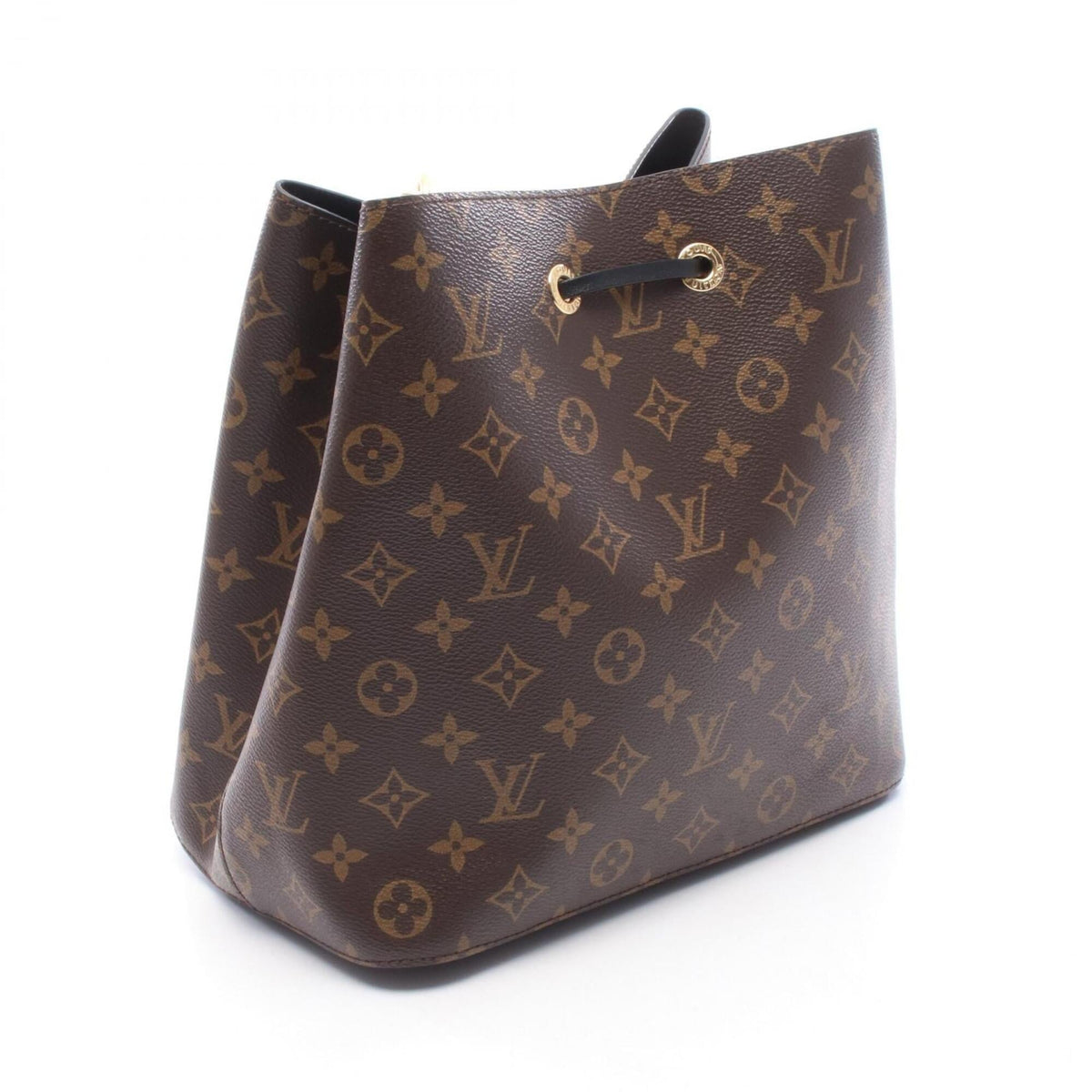 Louis Vuitton Black Brown Monogram Coated Canvas Handbag Shoulder Bag (Pre-Owned)
