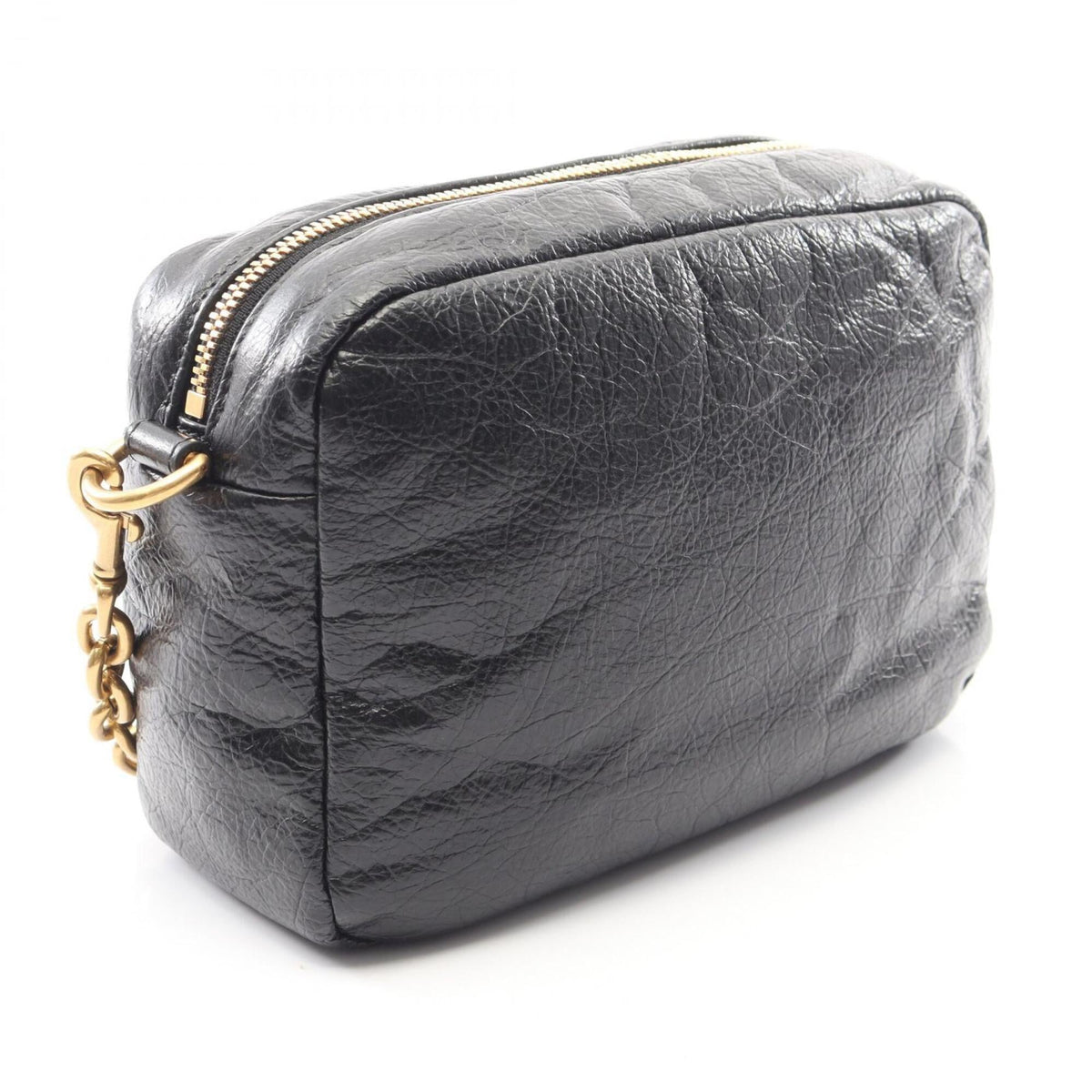 Balenciaga Black Leather Handbag Shoulder Bag (Pre-Owned)