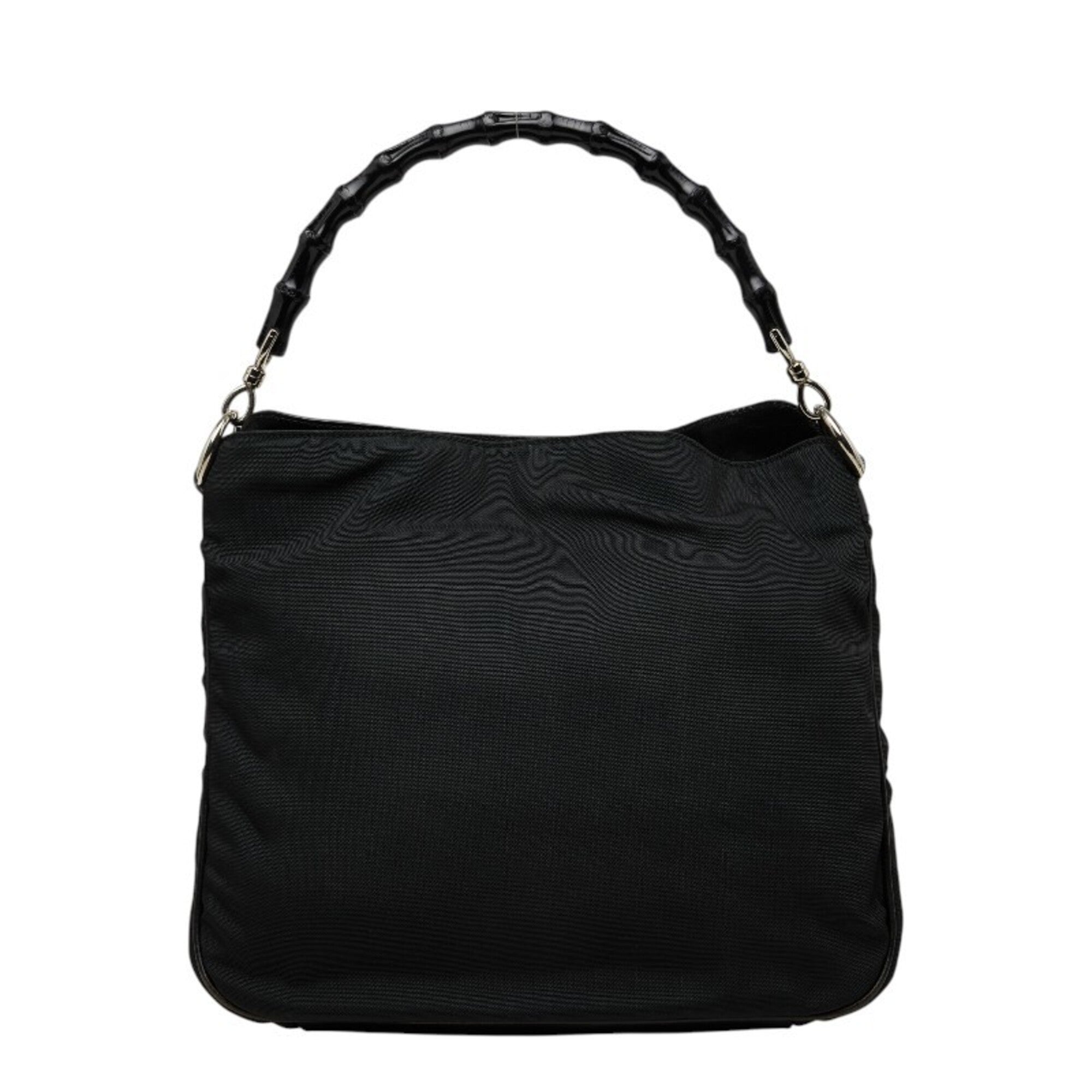 Gucci Bamboo Black Nylon Handbag (Pre-Owned)