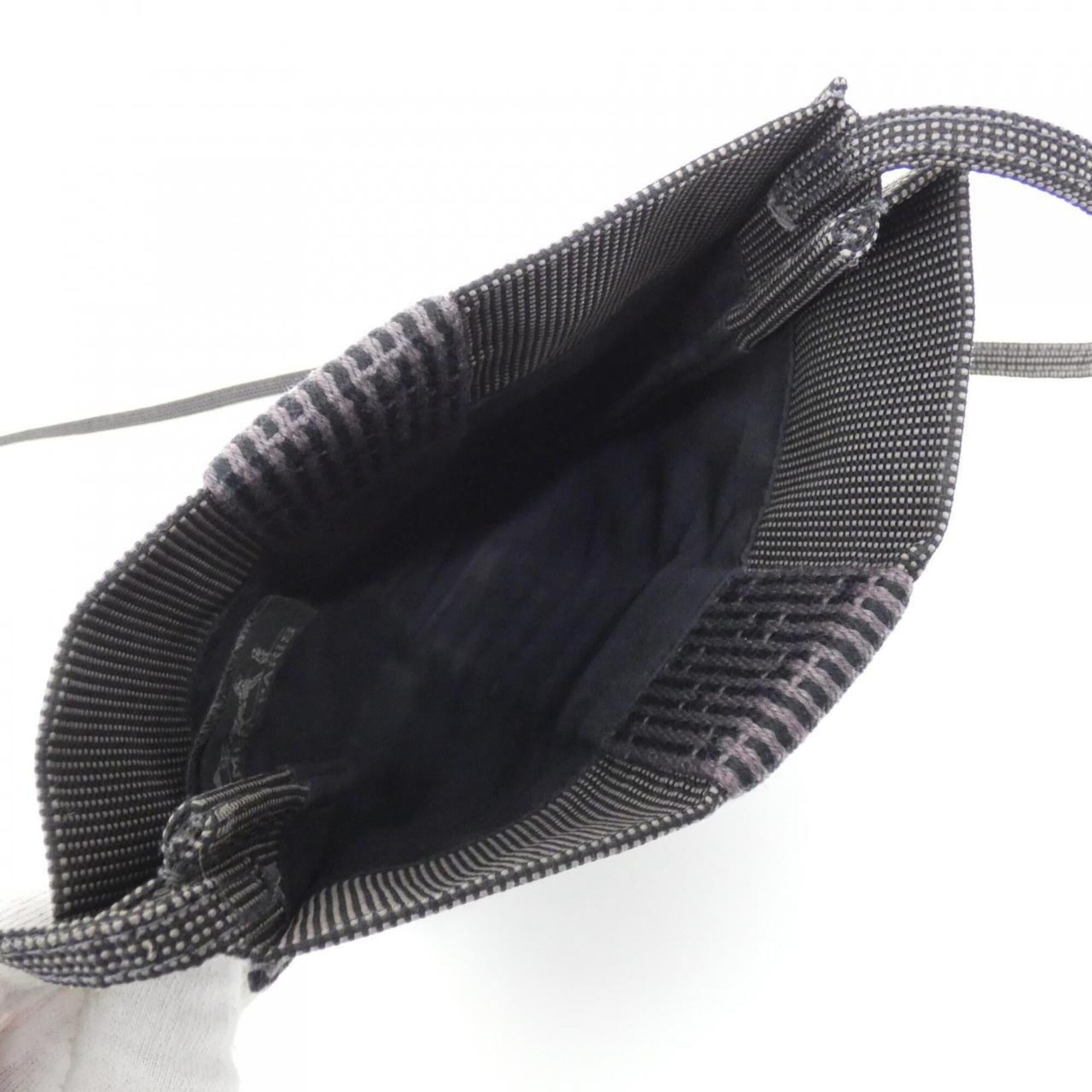 Hermes Black Canvas Pochette Shoulder Bag (Pre-Owned)