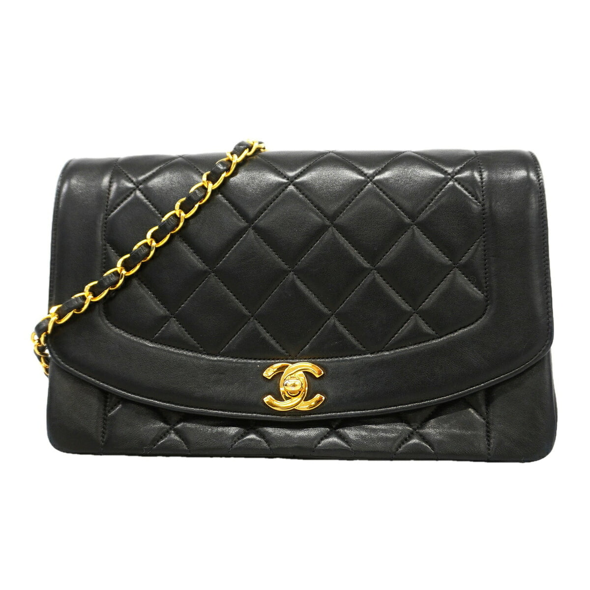 Chanel Black Leather Shoulder Bag (Pre-Owned)