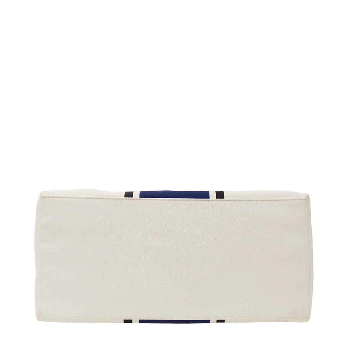 Bottega Veneta Blue Ivory Canvas Handbag Shoulder Bag Tote Bag (Pre-Owned)