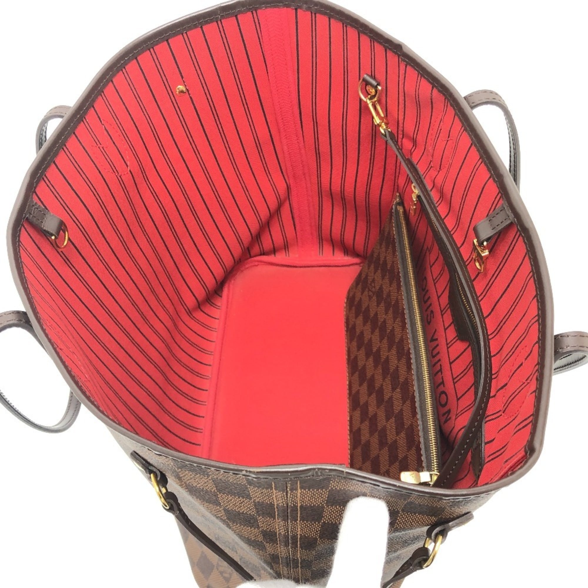 Louis Vuitton Brown Ebene Damier Canvas Shoulder Bag Tote Bag (Pre-Owned)