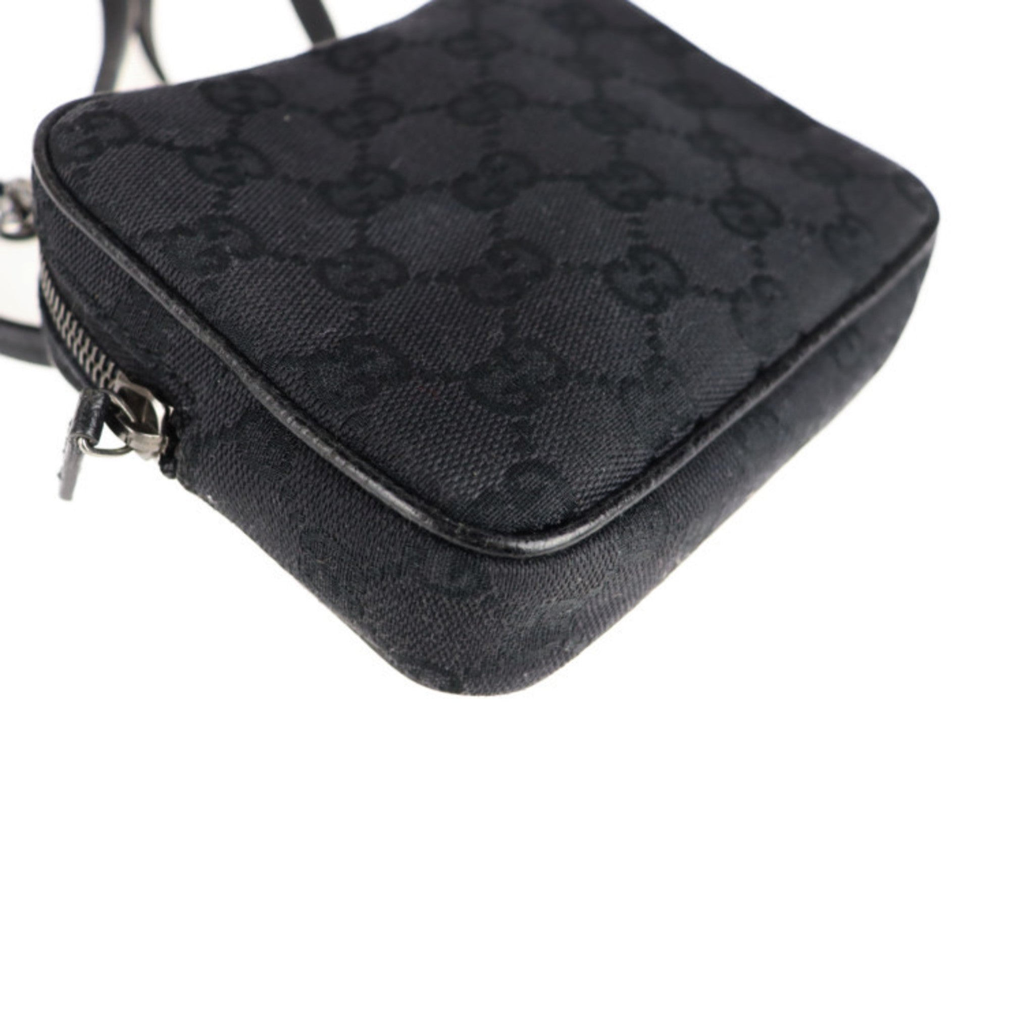 Gucci Gg Canvas Black Gg Canvas Handbag Pochette Shopping Bag Shoulder Bag Tote Bag (Pre-Owned)